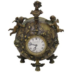 Late 18th Century Small Round Clock by Isaac Soret & Fils