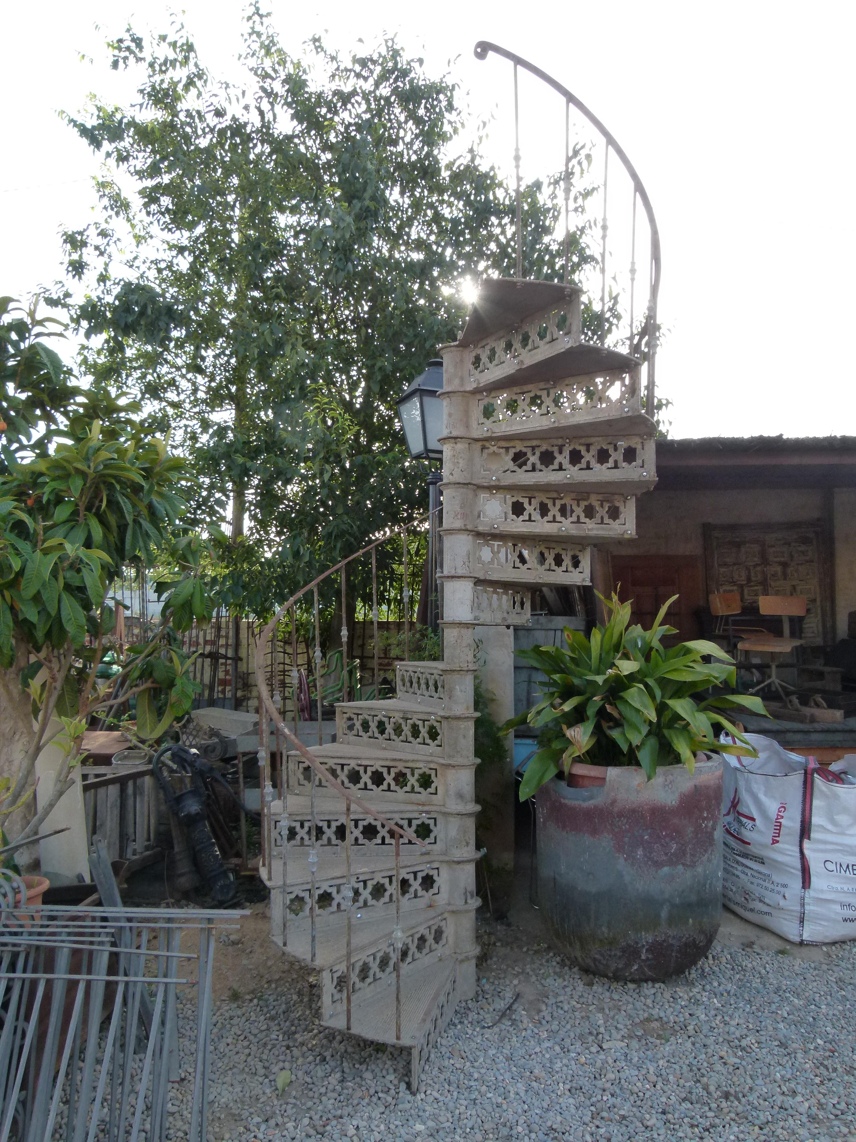 18th Century and Earlier Late 18th Century Southern Spain Cast Iron Spiral Staircase