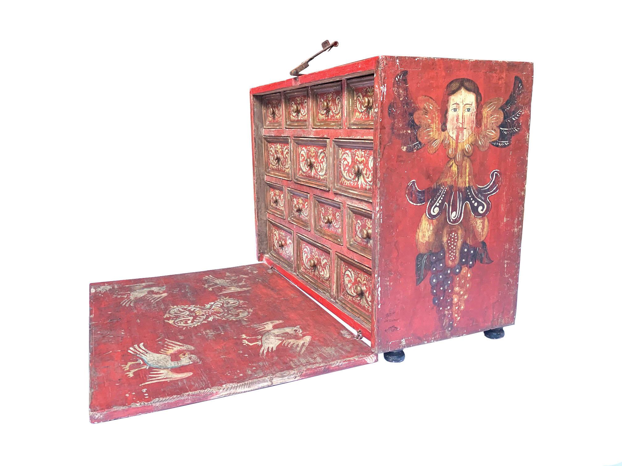 Wrought Iron Late 18th Century Spanish Colonial Bargueño For Sale