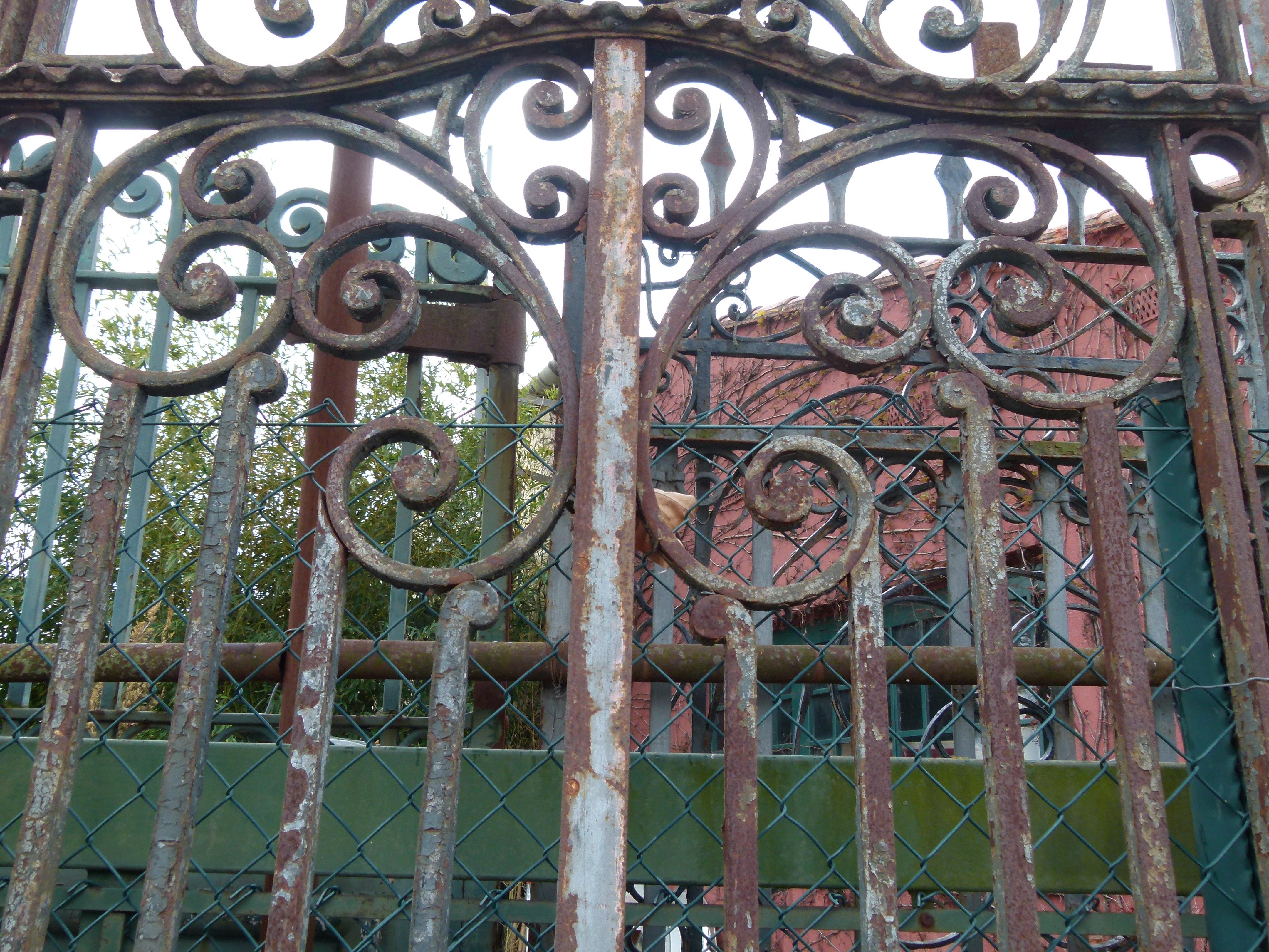 Neoclassical  Old Spanish Iron Front Gate