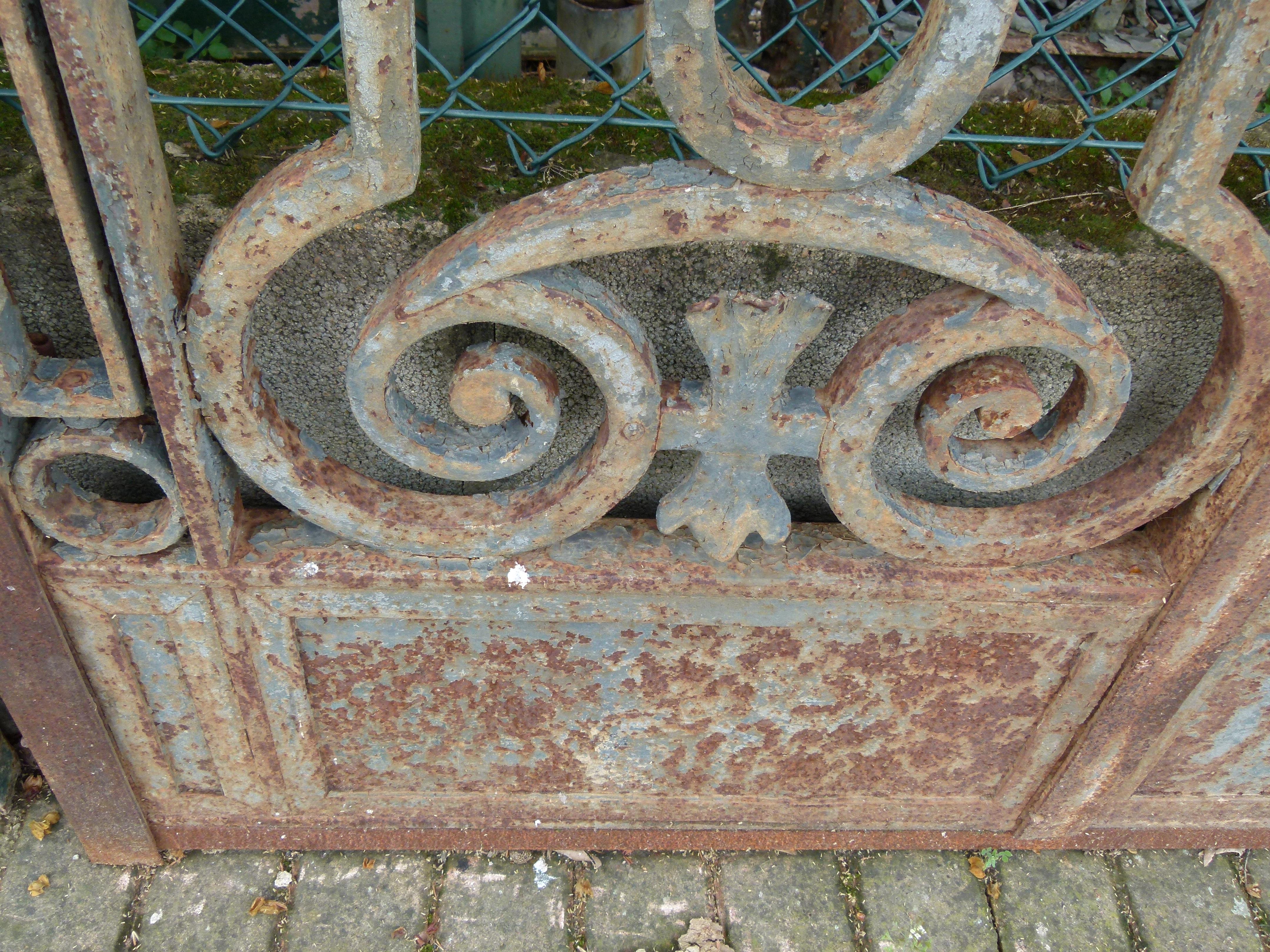 18th Century  Old Spanish Iron Front Gate