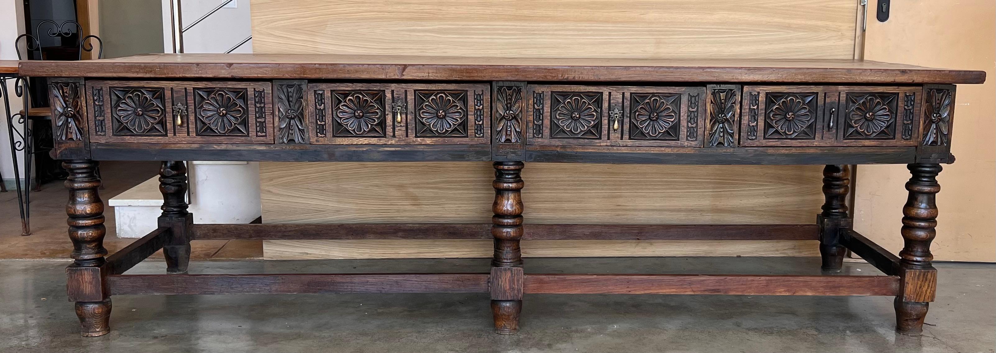 Late 18th Century Spanish Refectory Table or Farm Table with Four ...
