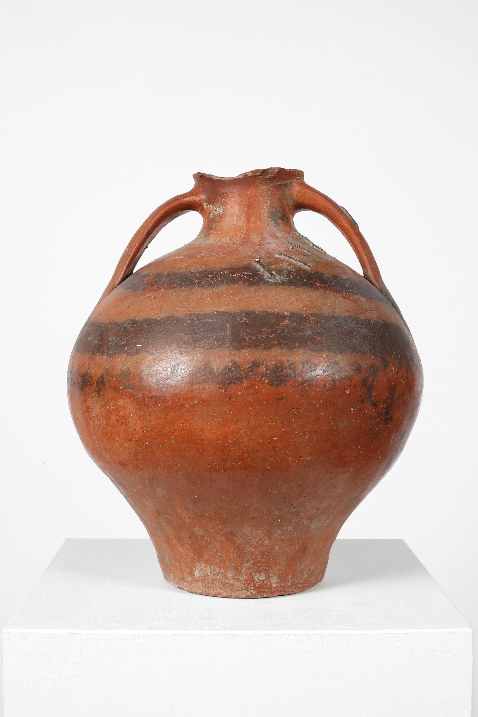 Terracotta Vaso a graffette Wabi-Sabi spagnolo della fine del XVIII secolo proveniente da Calanda in vendita