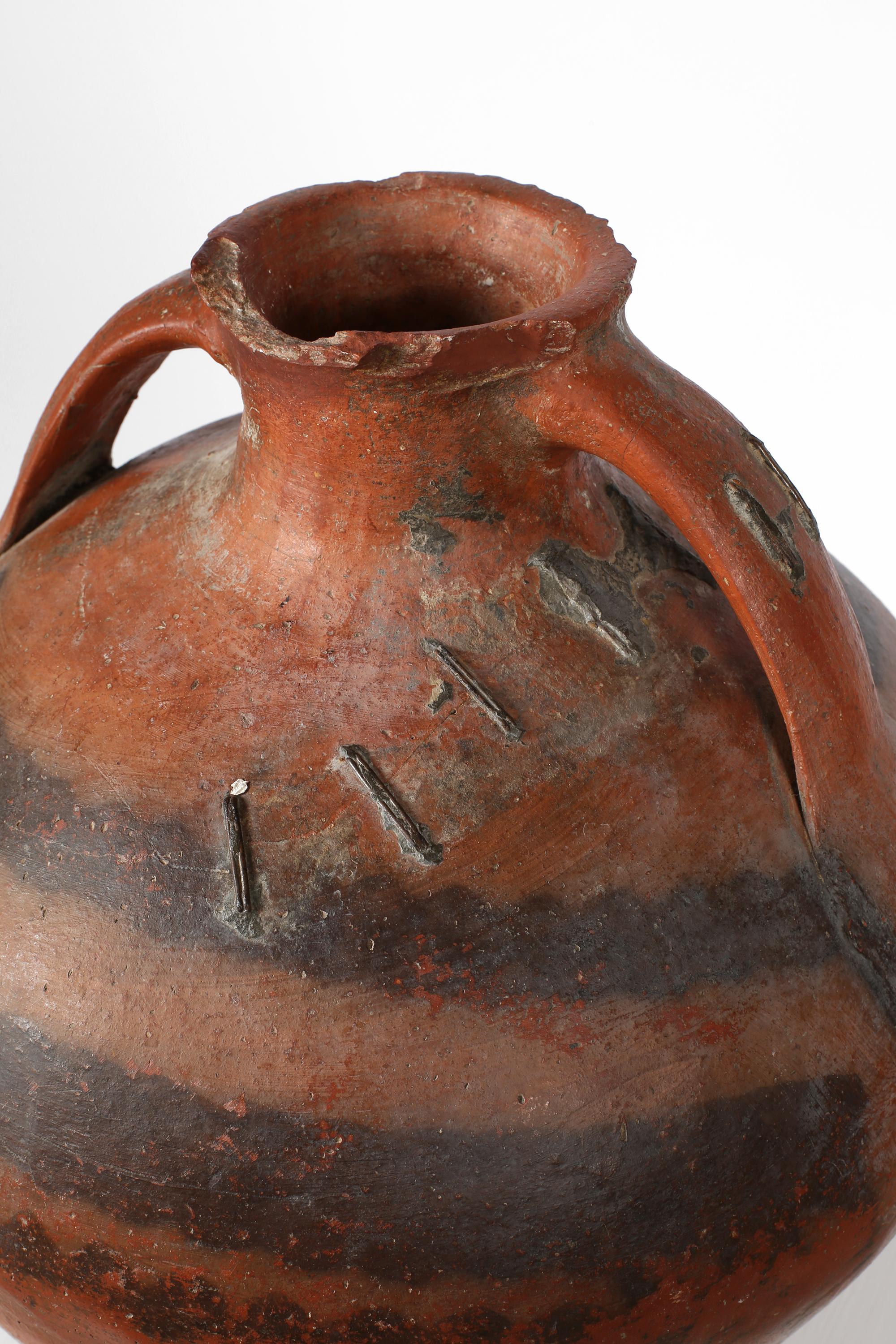 Vaso a graffette Wabi-Sabi spagnolo della fine del XVIII secolo proveniente da Calanda in vendita 1