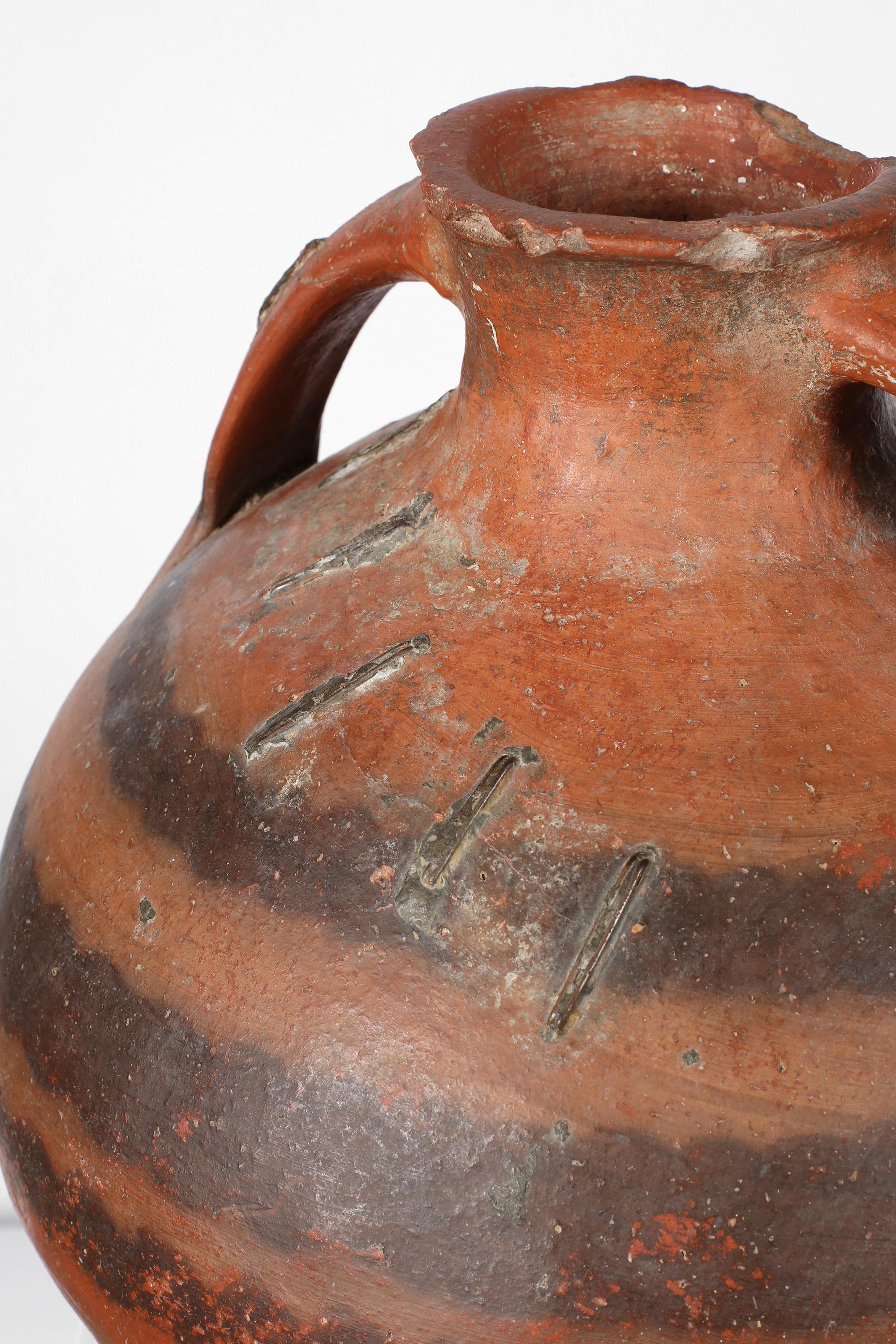 Vaso a graffette Wabi-Sabi spagnolo della fine del XVIII secolo proveniente da Calanda in vendita 3