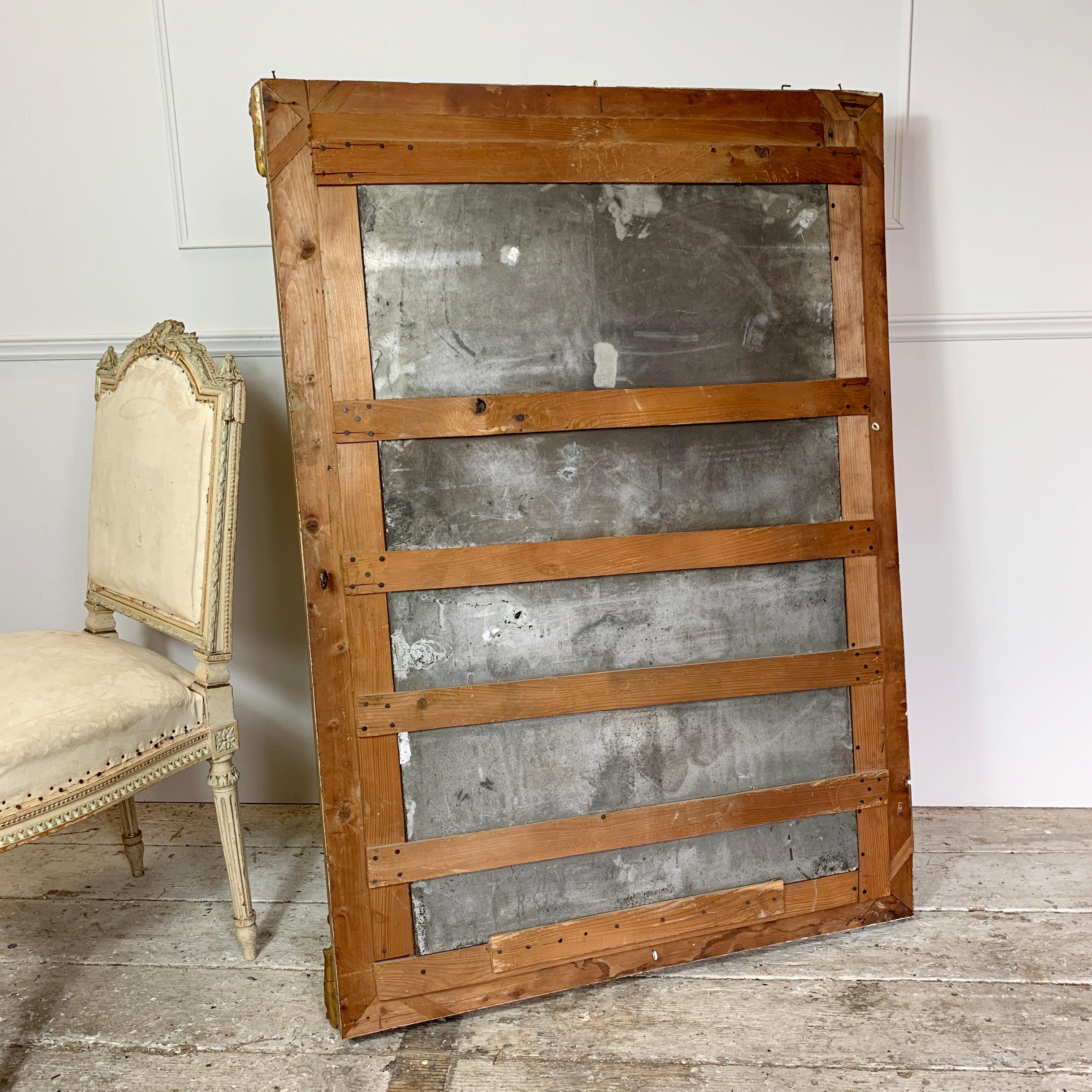 A.I.C. Antique Mirror, fin du 18ème siècle, avec plaque fendue en or en vente 2