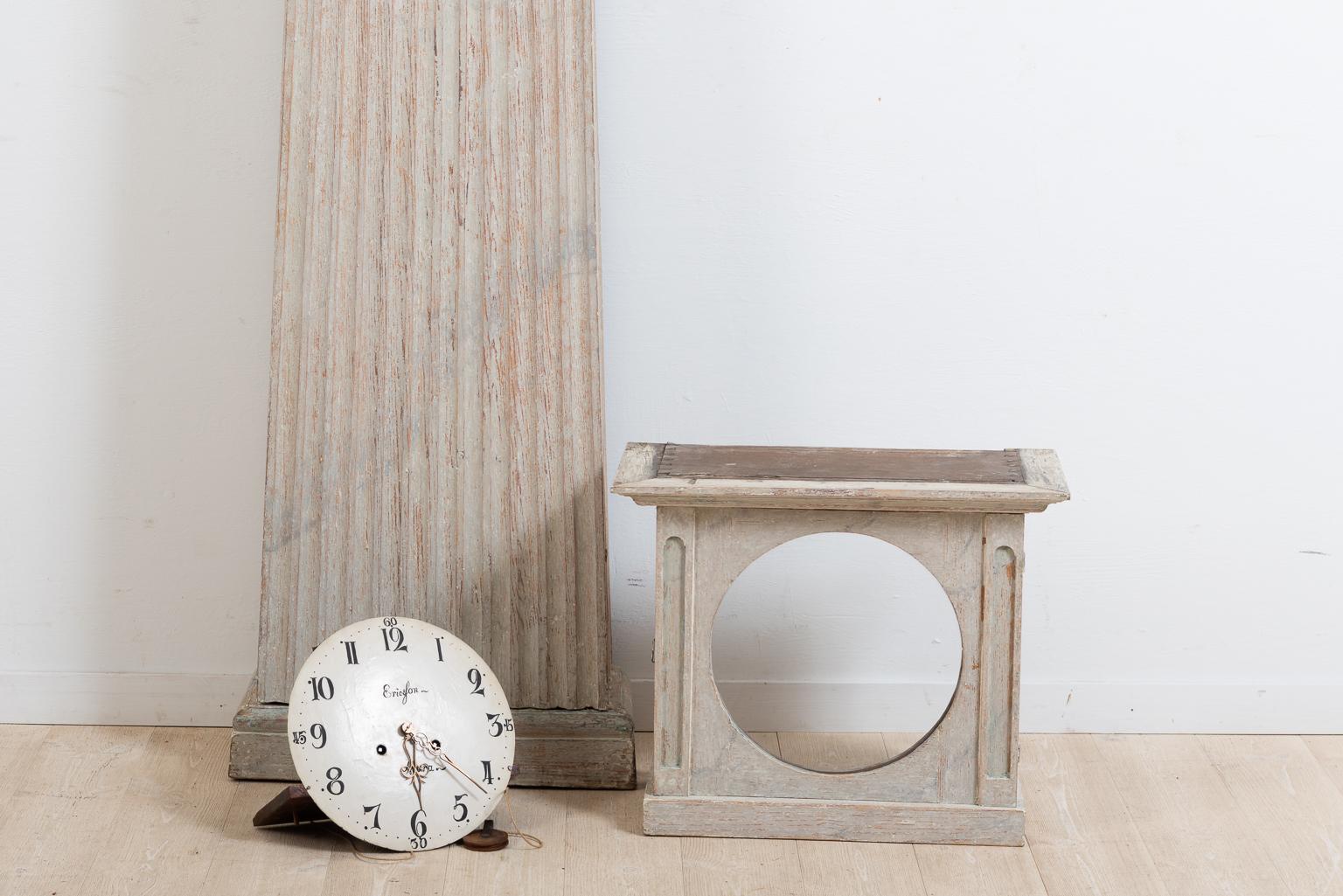 Late 18th Century Straight Gustavian Long Case Clock 4