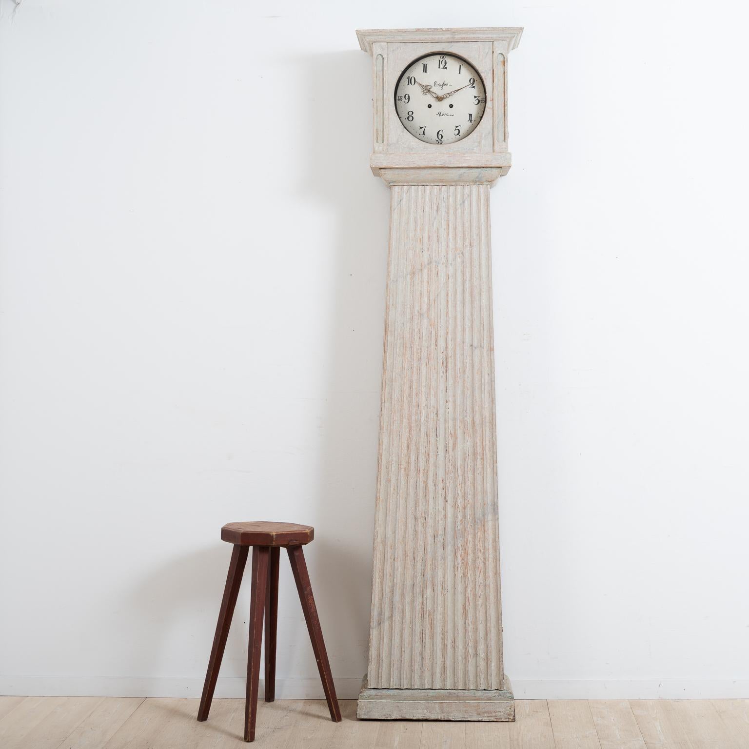Swedish Late 18th Century Straight Gustavian Long Case Clock