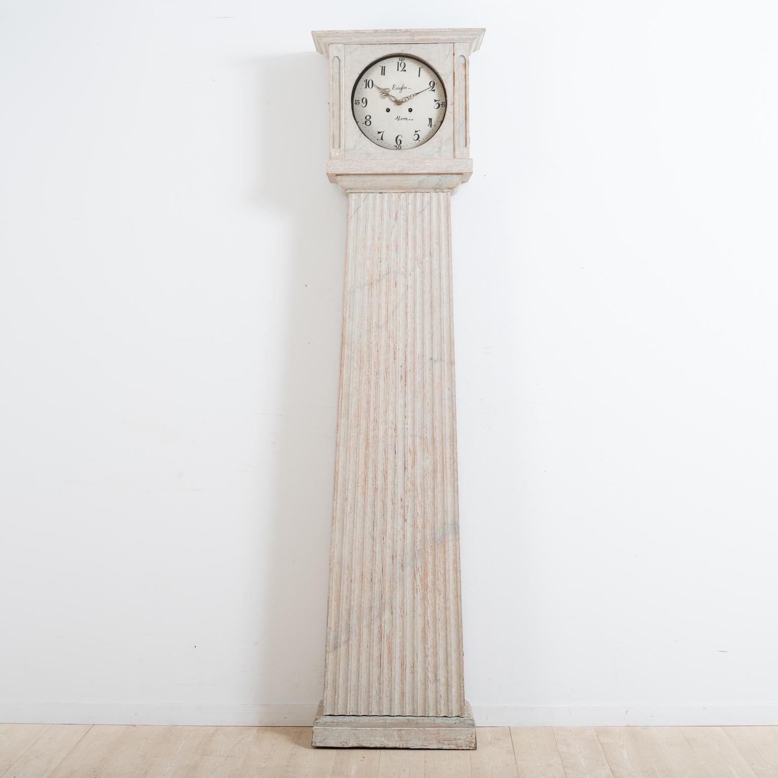 Hand-Crafted Late 18th Century Straight Gustavian Long Case Clock