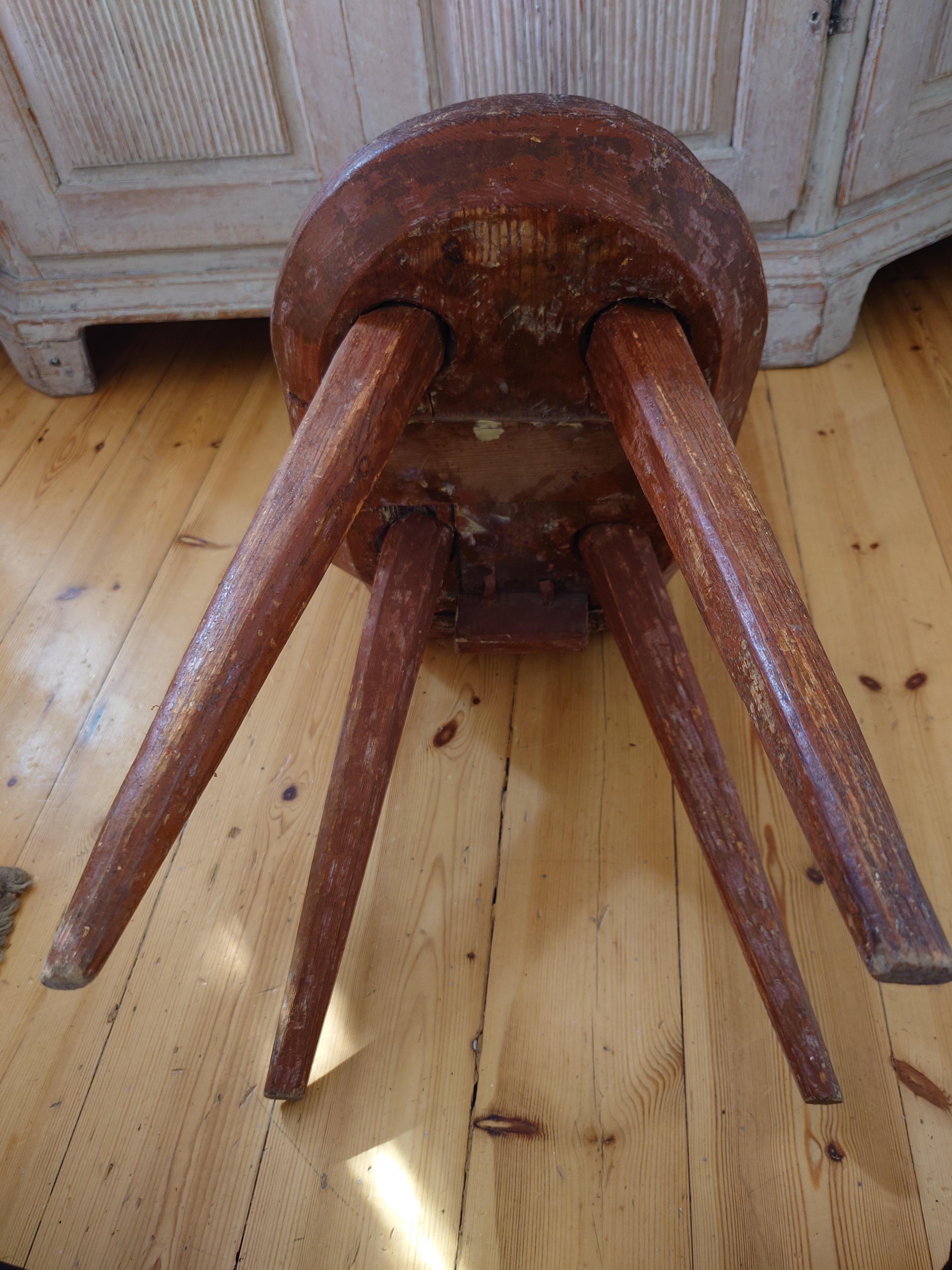 Late 18th Century Swedish Antique Country Rustic Folk Art Chair  For Sale 9