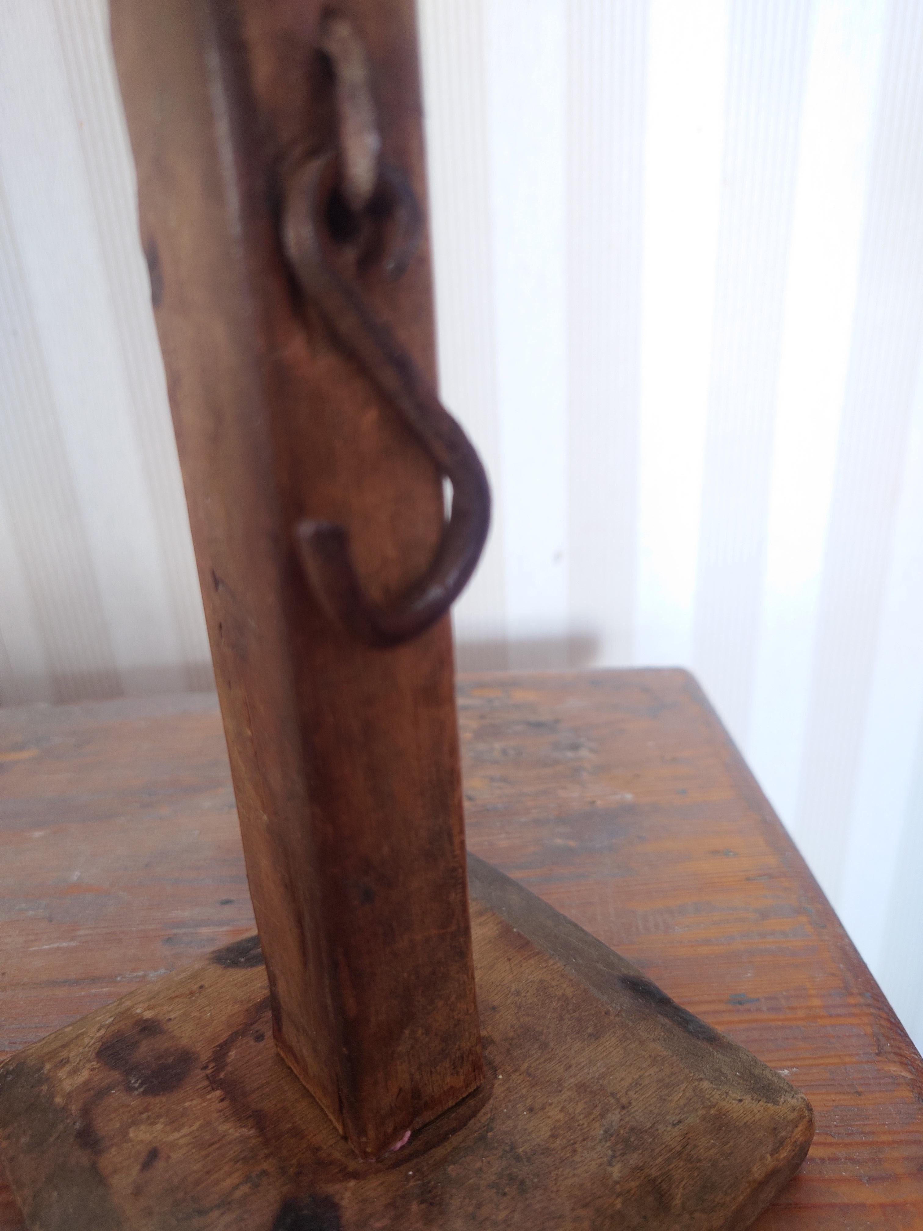 Late 18th Century Swedish antique iron stick genuine rustic with owner mark For Sale 6