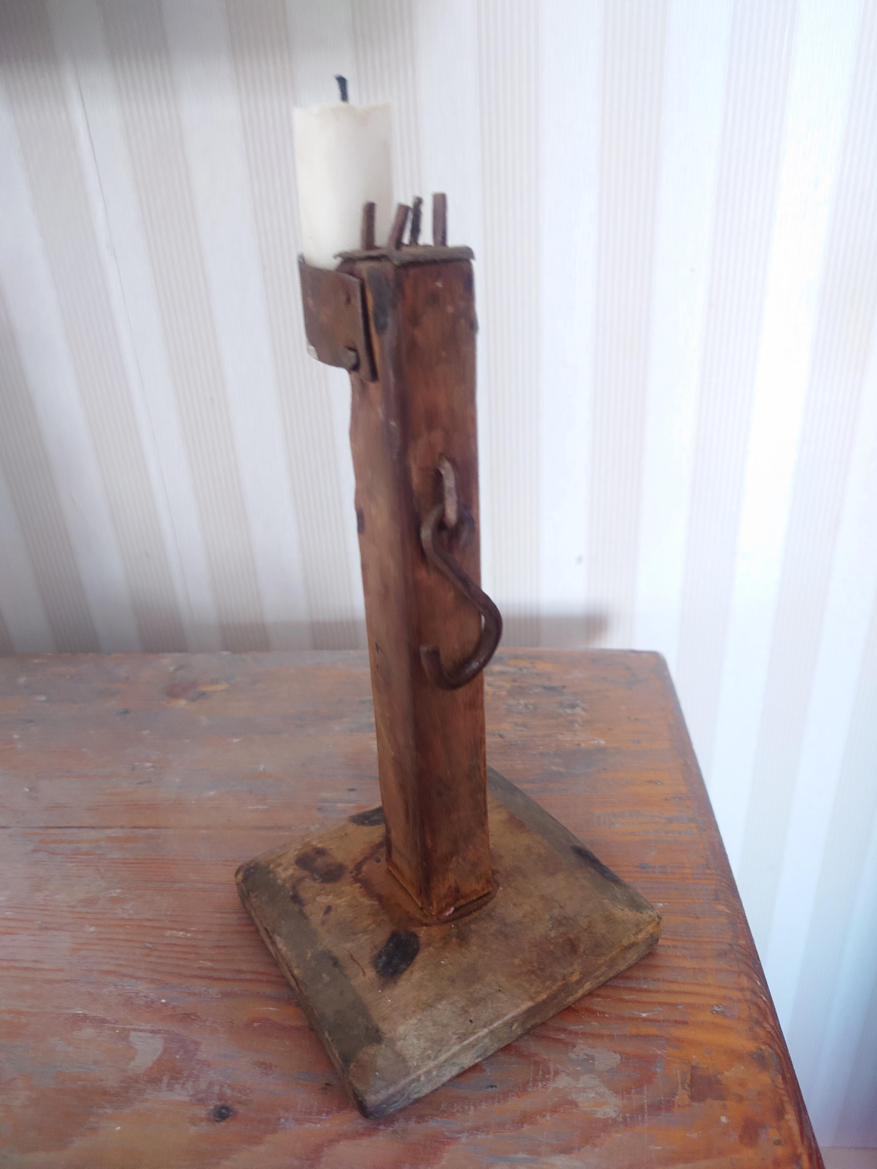 Late 18th Century Swedish antique iron stick genuine rustic with owner mark For Sale 7