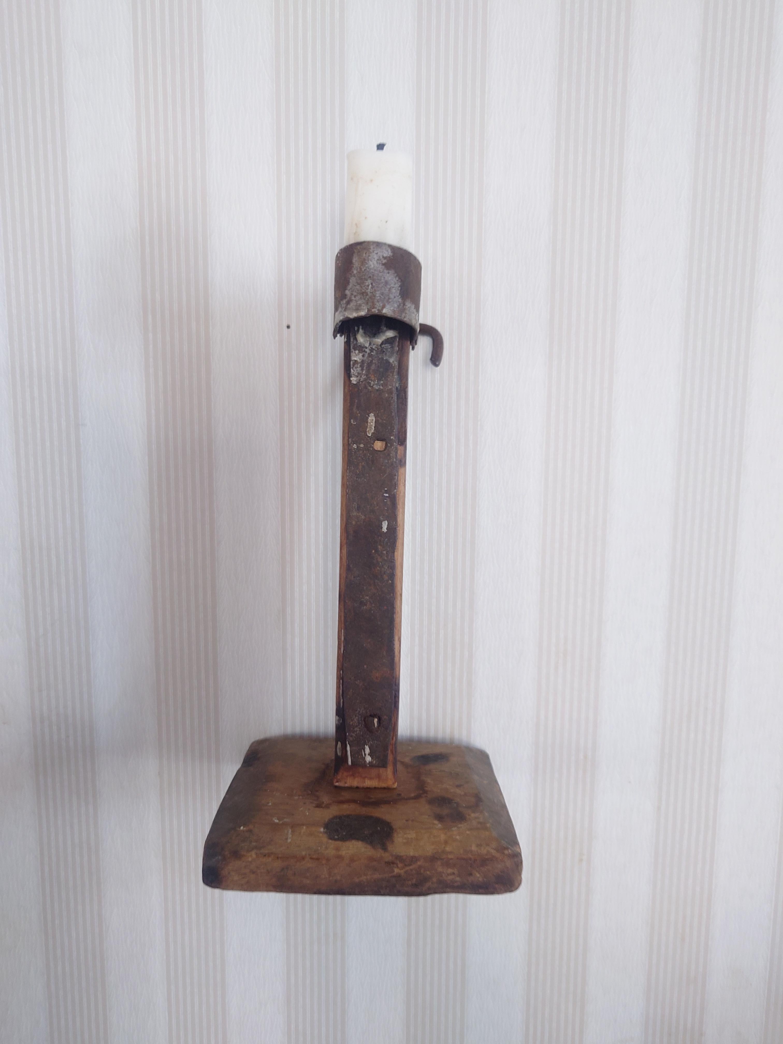 Late 18th Century Swedish antique iron stick genuine rustic with owner mark For Sale 12