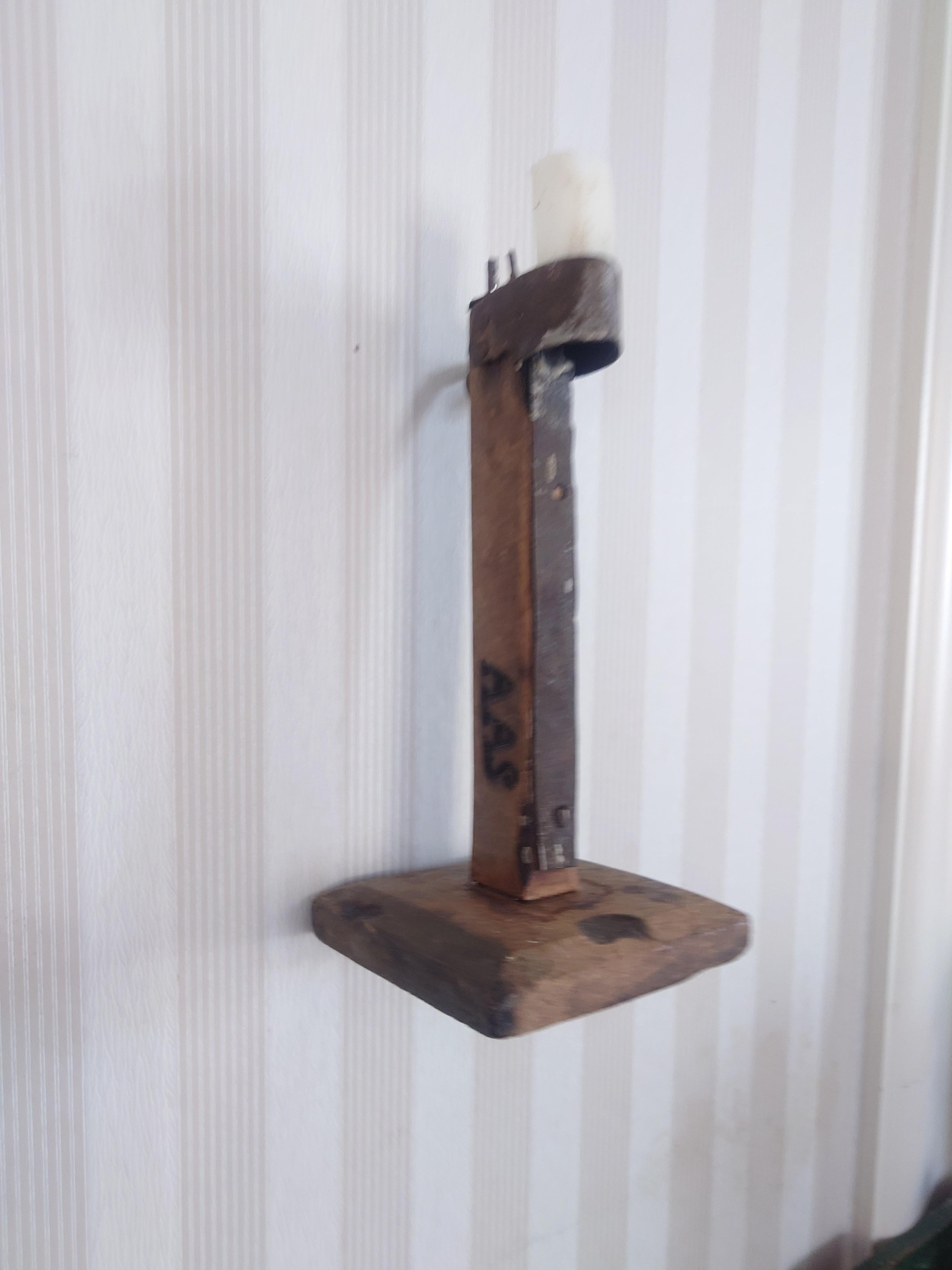 Late 18th Century Swedish antique iron stick genuine rustic with owner mark For Sale 13