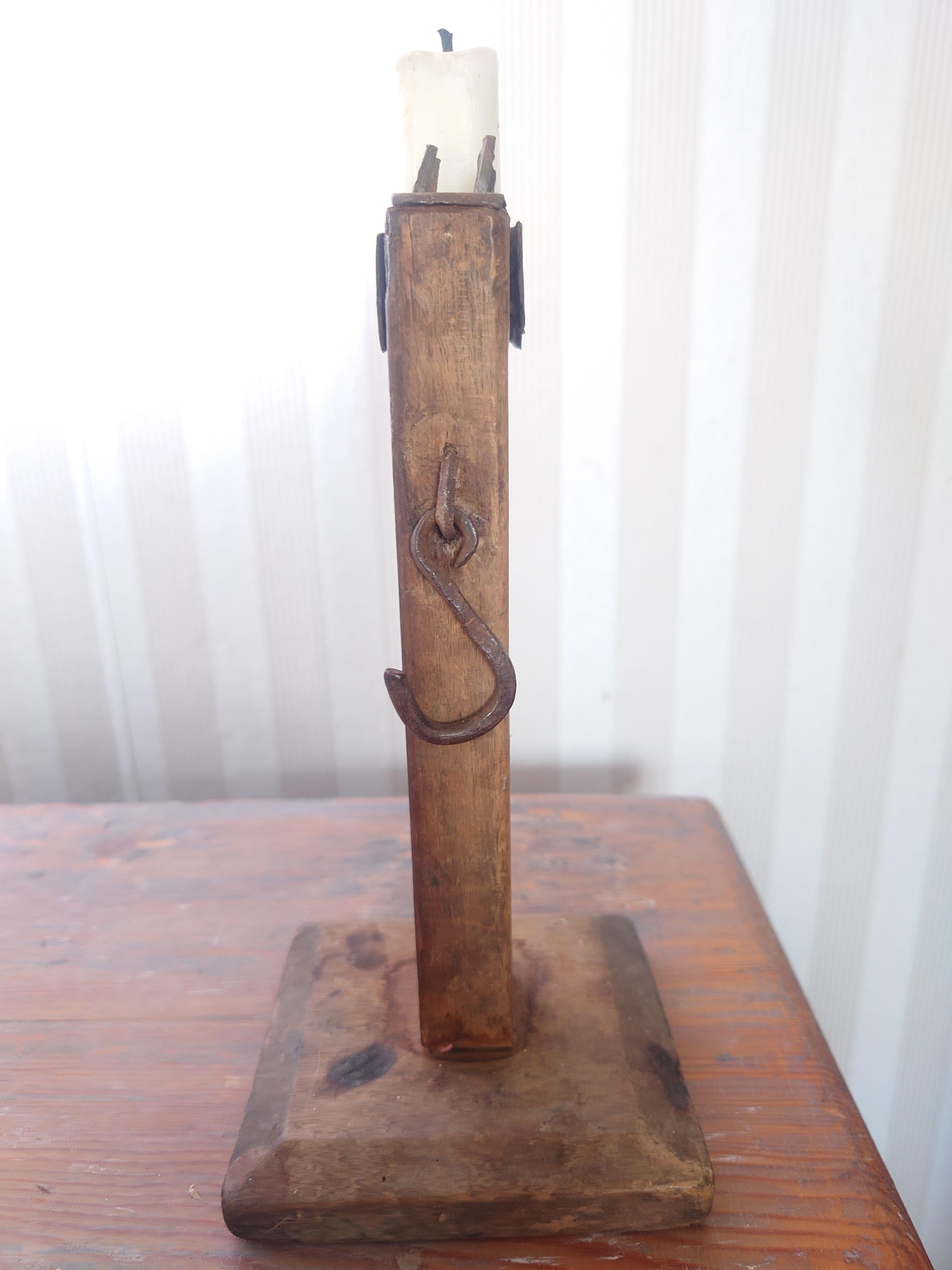 Late 18th Century Swedish antique iron stick genuine rustic with owner mark For Sale 2
