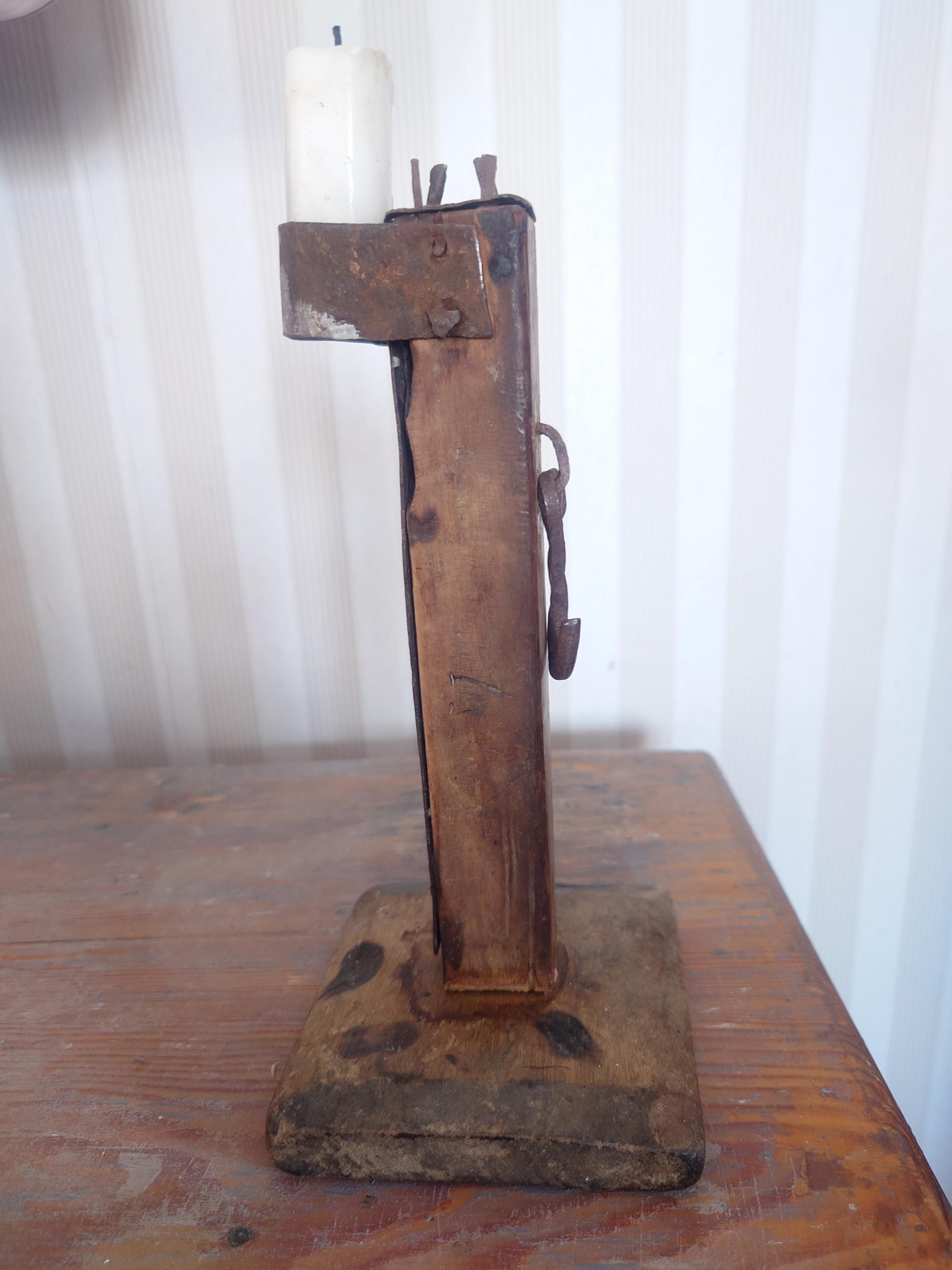Late 18th Century Swedish antique iron stick genuine rustic with owner mark For Sale 3