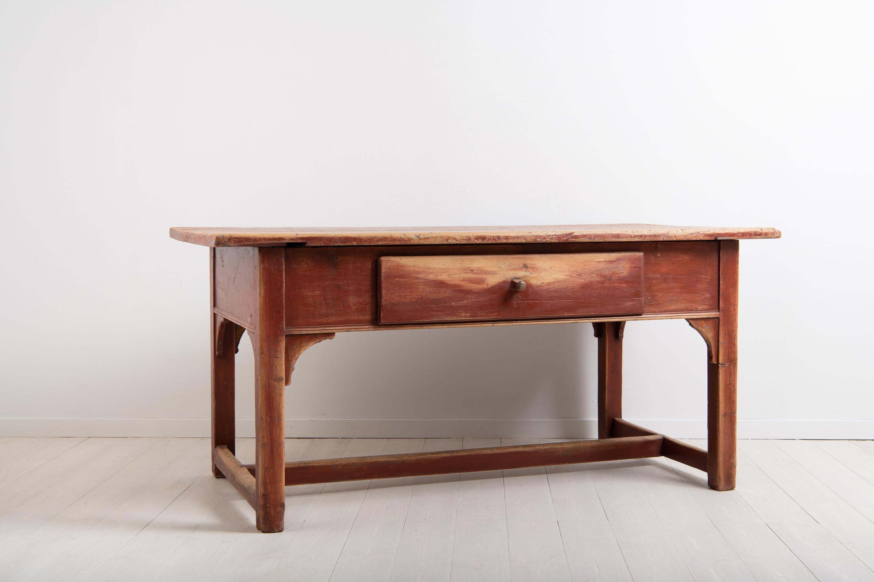 Pine Late 18th Century Swedish Baroque and Folk Art Table For Sale