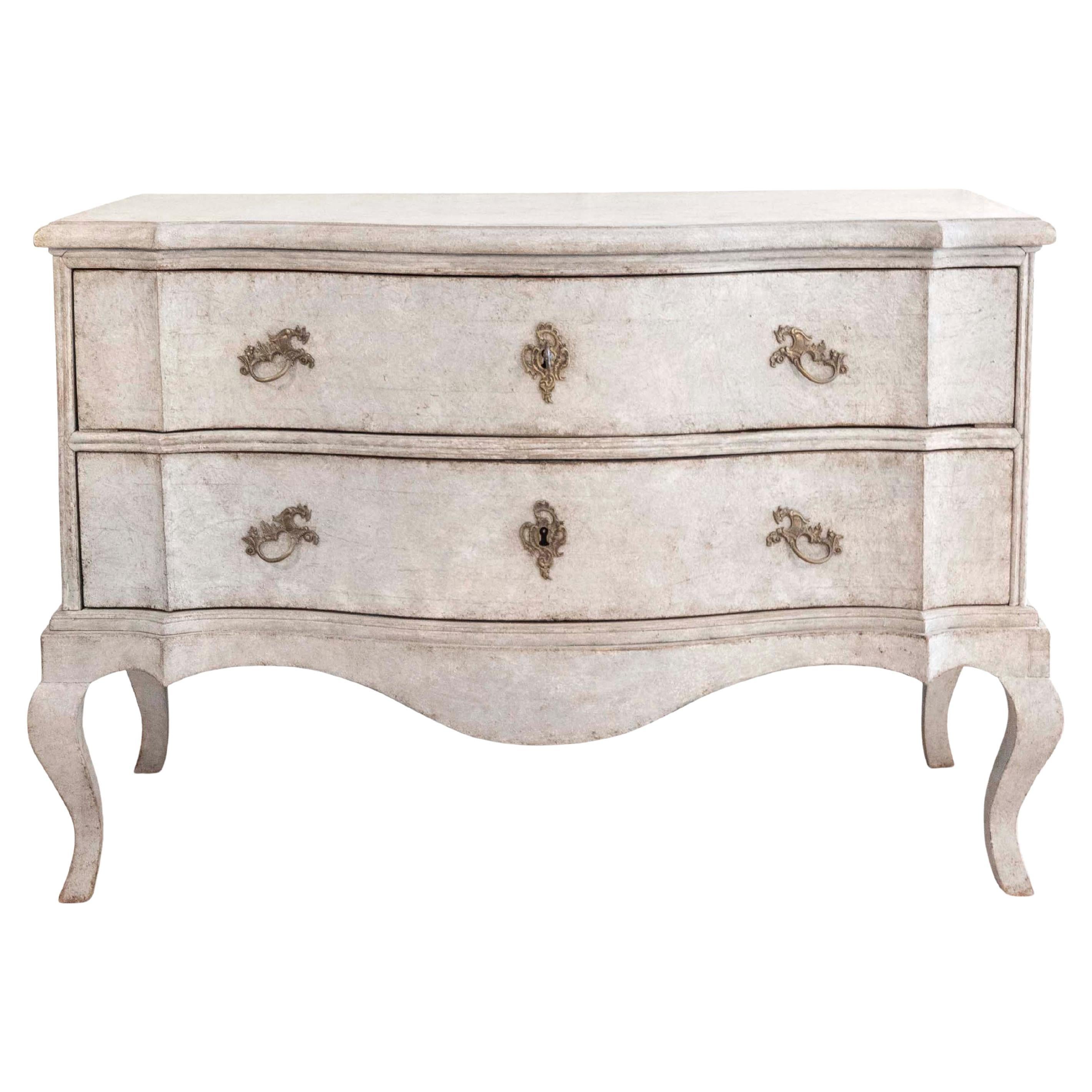 Late 18th-Century Swedish Baroque Chest of Drawers, circa 1790–1810 For Sale