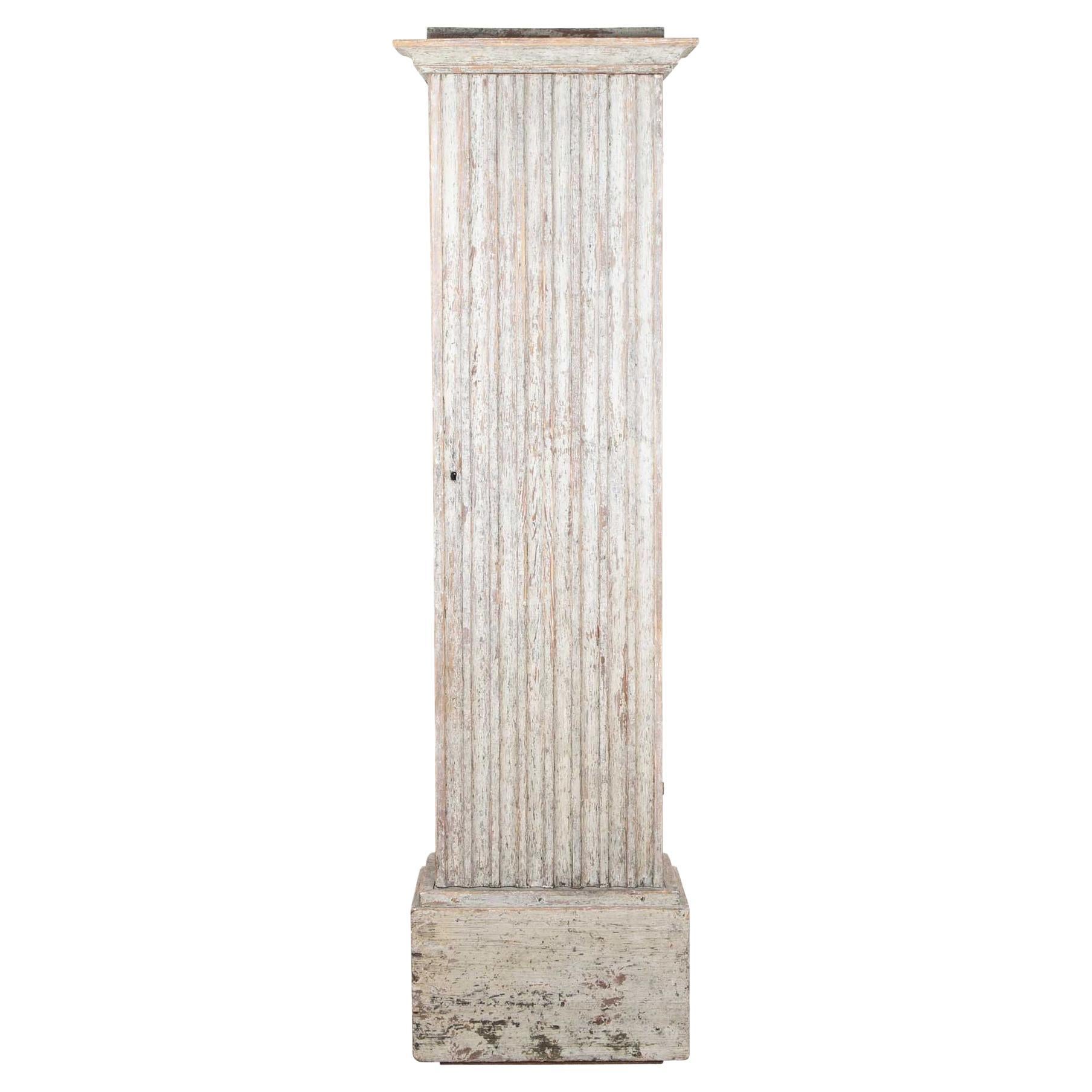 Armario de columna sueco de finales del siglo XVIII con pintura original