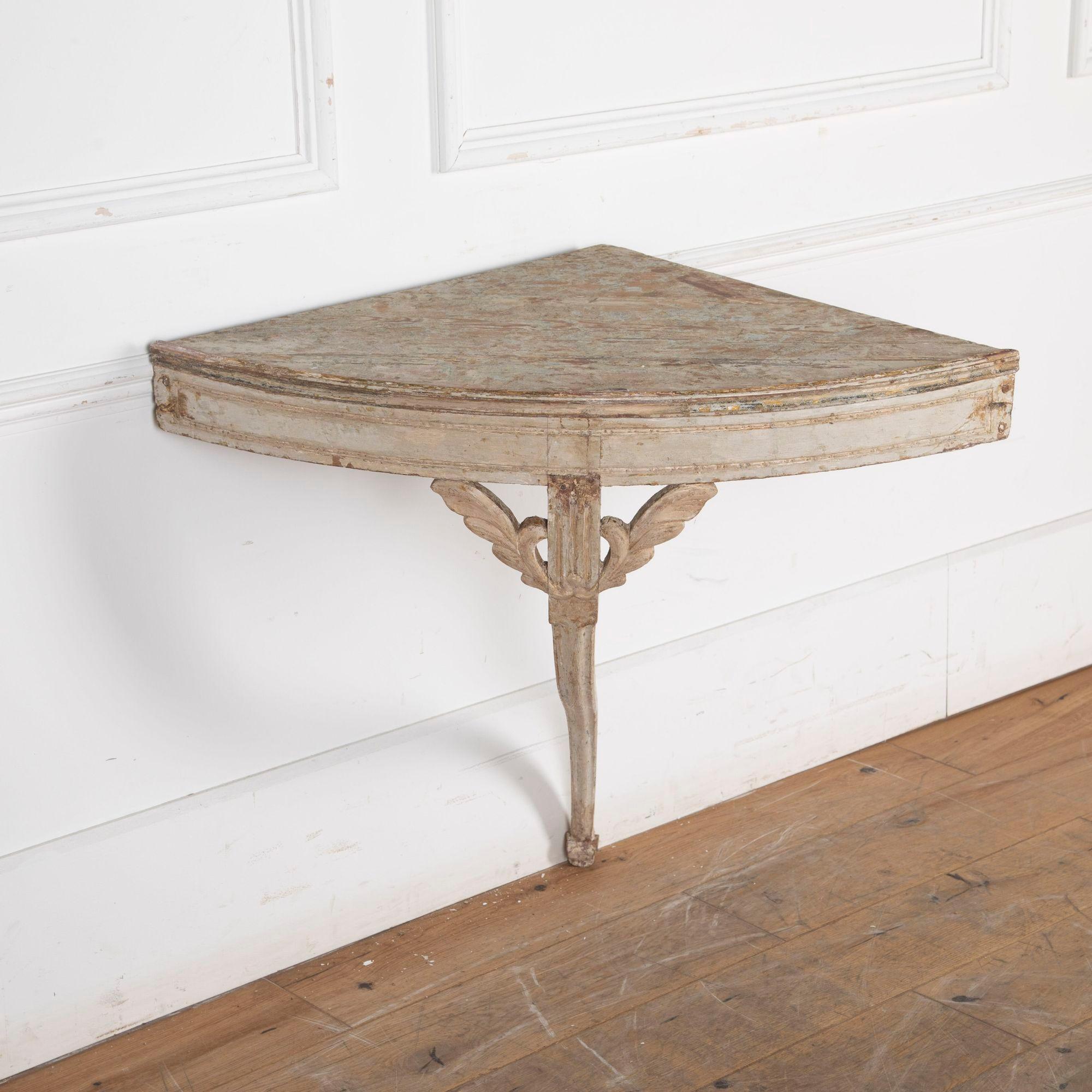 Late 18th Century Swedish Corner Table In Good Condition For Sale In Gloucestershire, GB