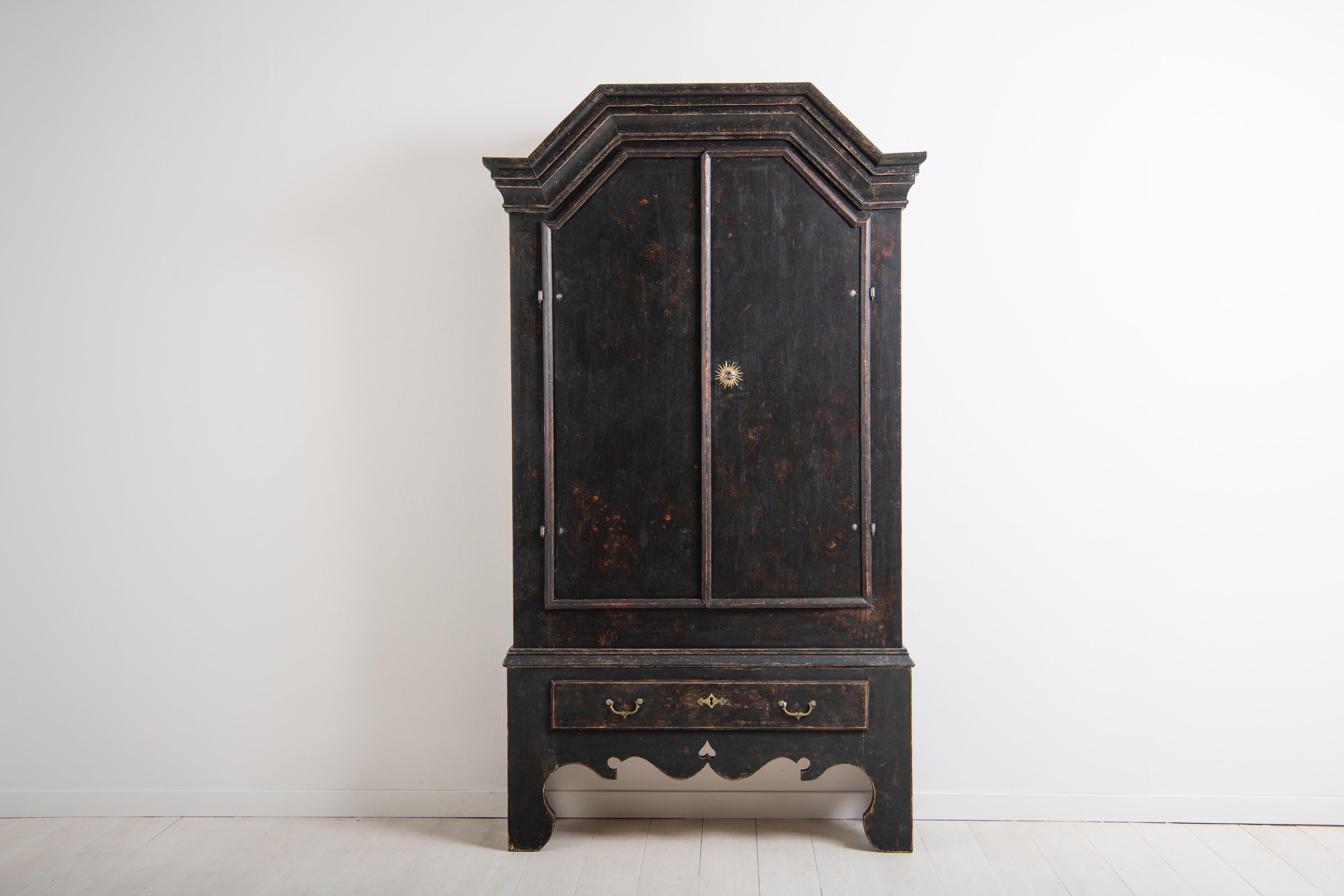 Hand-Crafted Late 18th Century Swedish Folk Art Cabinet