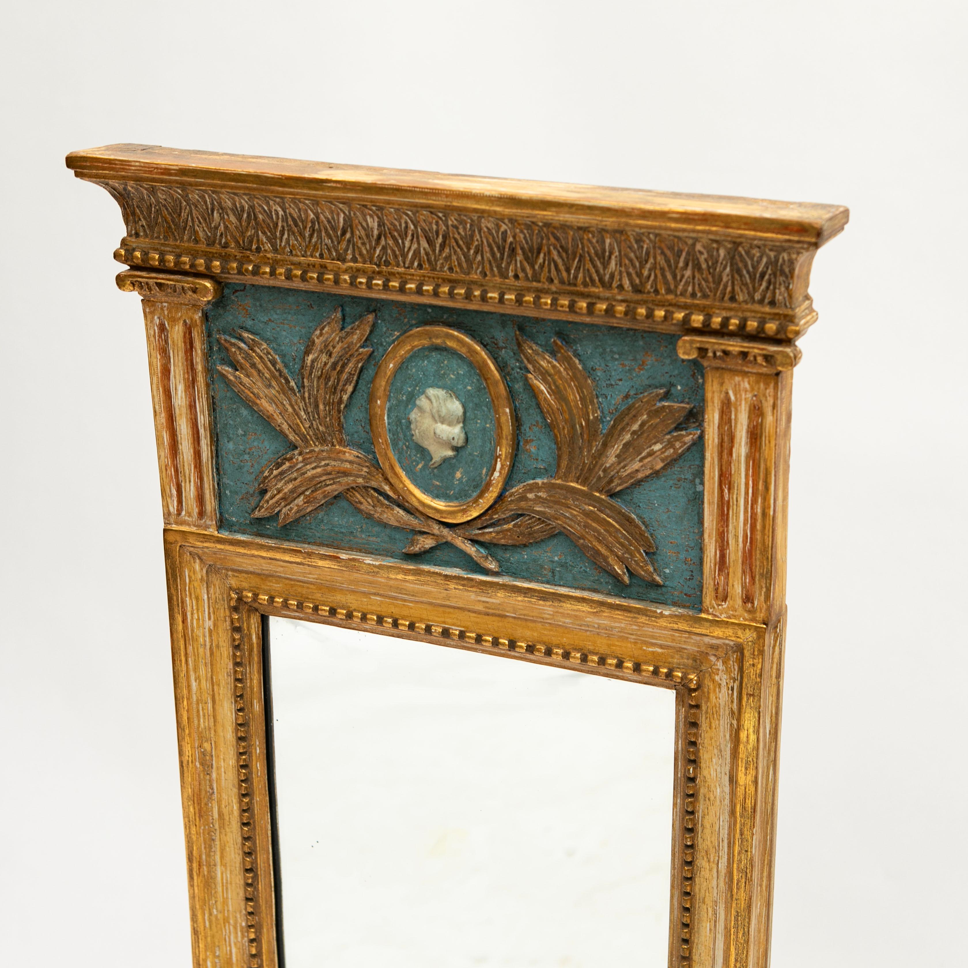 19th Century Late 18th Century Swedish Gustavian Gilded Wall Mirror For Sale
