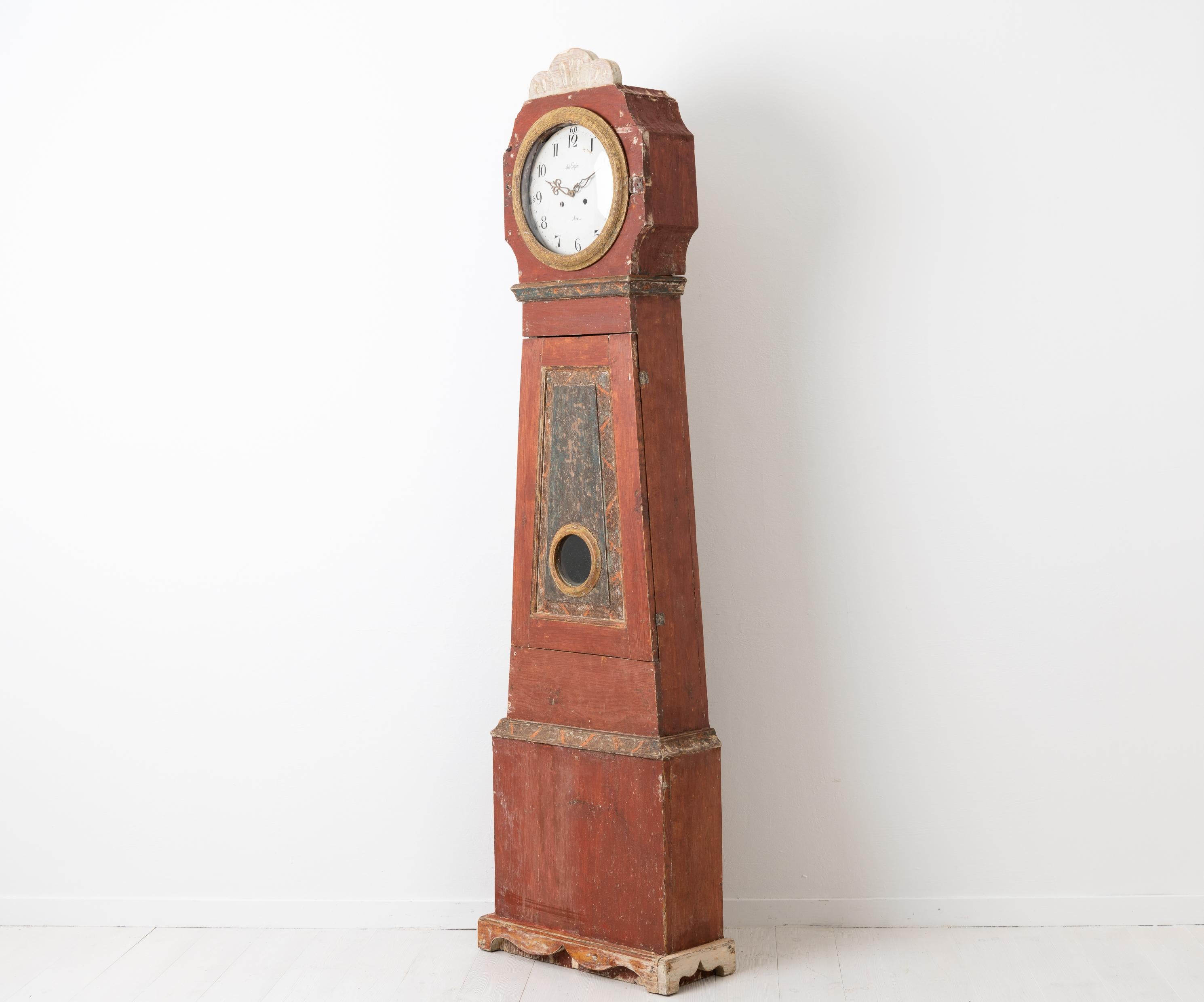 Pine Late 18th Century Swedish Gustavian Mora Clock
