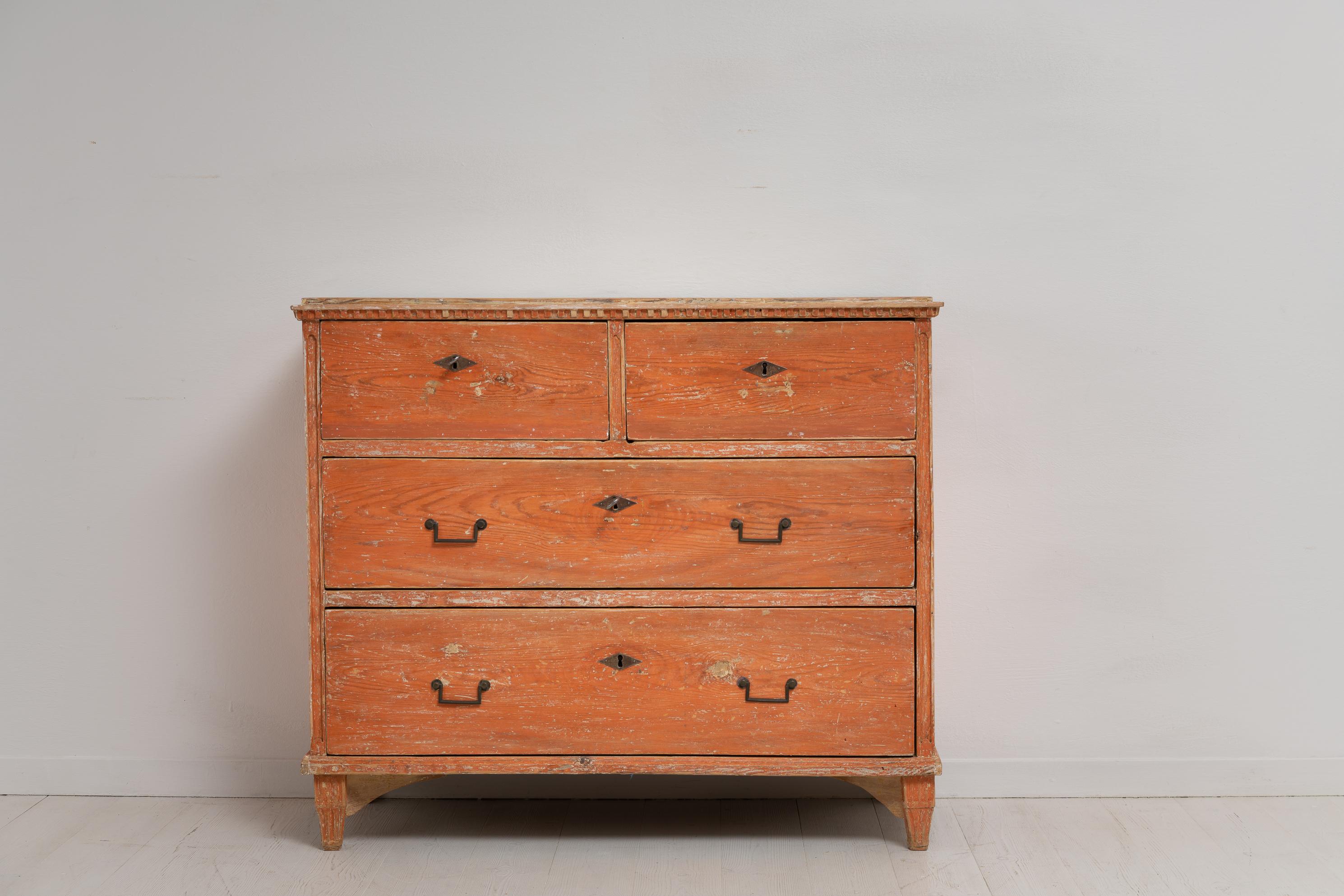 Hand-Crafted Late 18th Century Swedish Gustavian Neoclassical Chest of Drawers