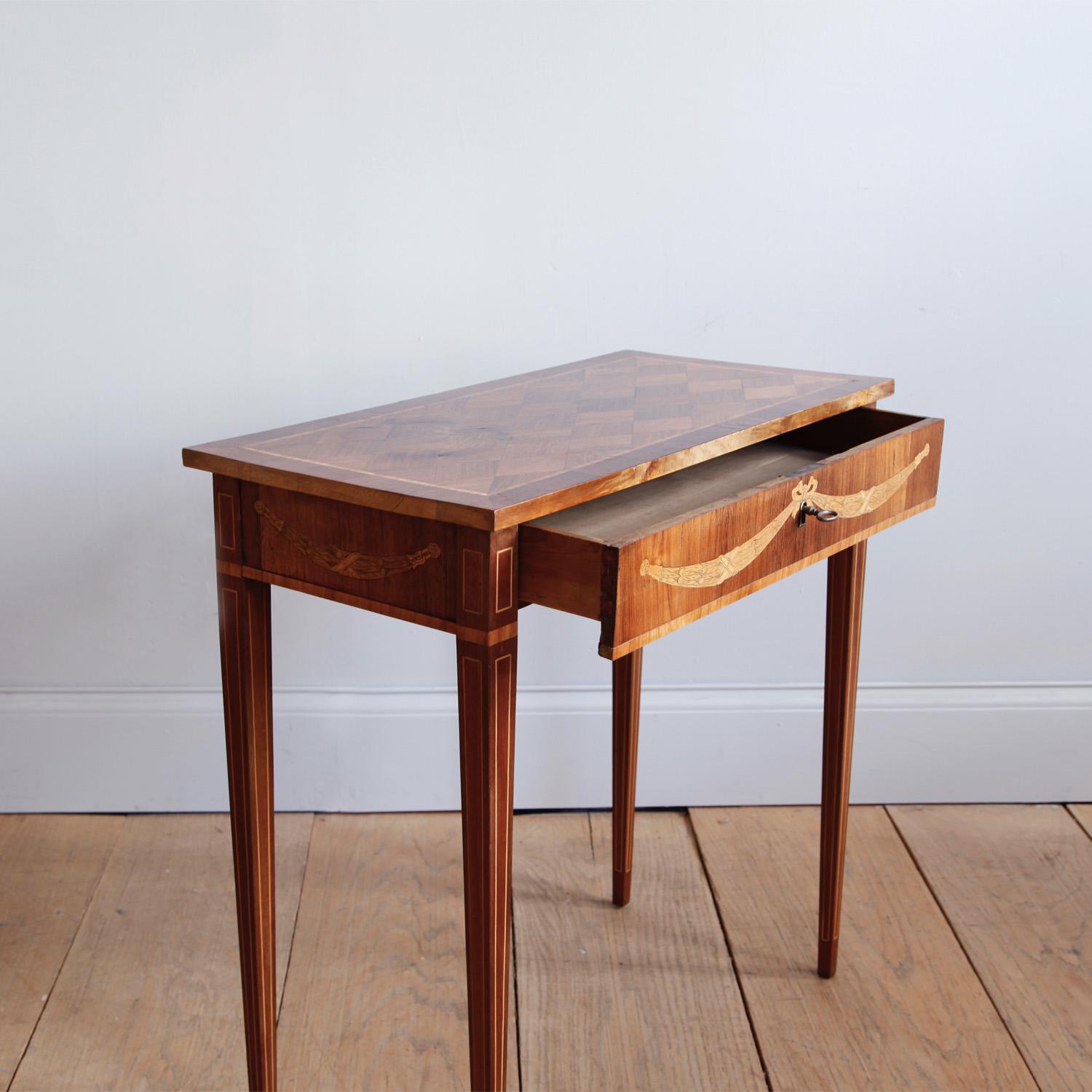 Late 18th Century Swedish Gustavian Occasional Table with Fruitwood Inlay For Sale 3