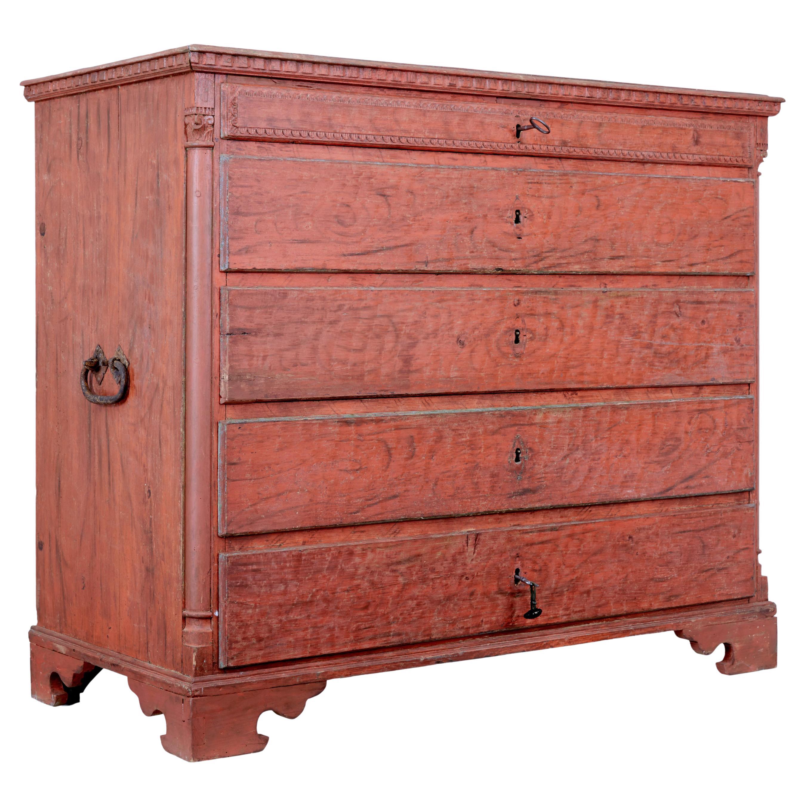 Late 18th Century Swedish Gustavian Painted Chest of Drawers