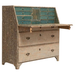 Late 18th Century Swedish Gustavian Pine Secretary Desk