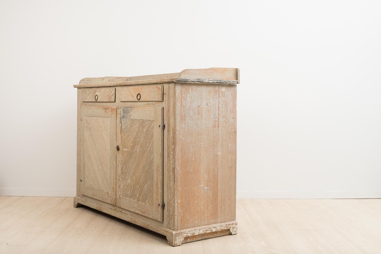 Hand-Painted Late 18th Century Swedish Gustavian Sideboard in Original Condition