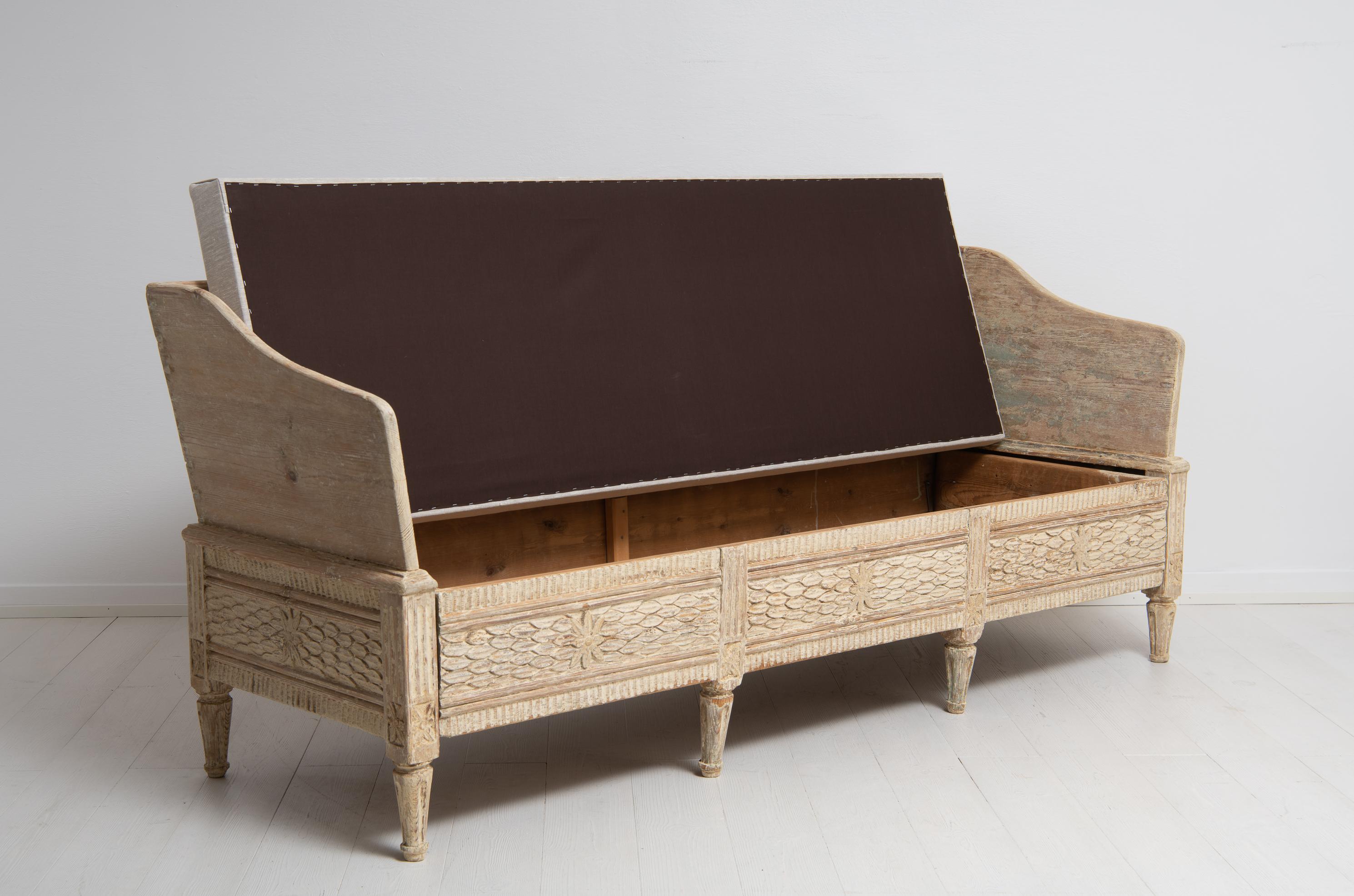 Late 18th Century Swedish Gustavian Unusual Pine Sofa 6