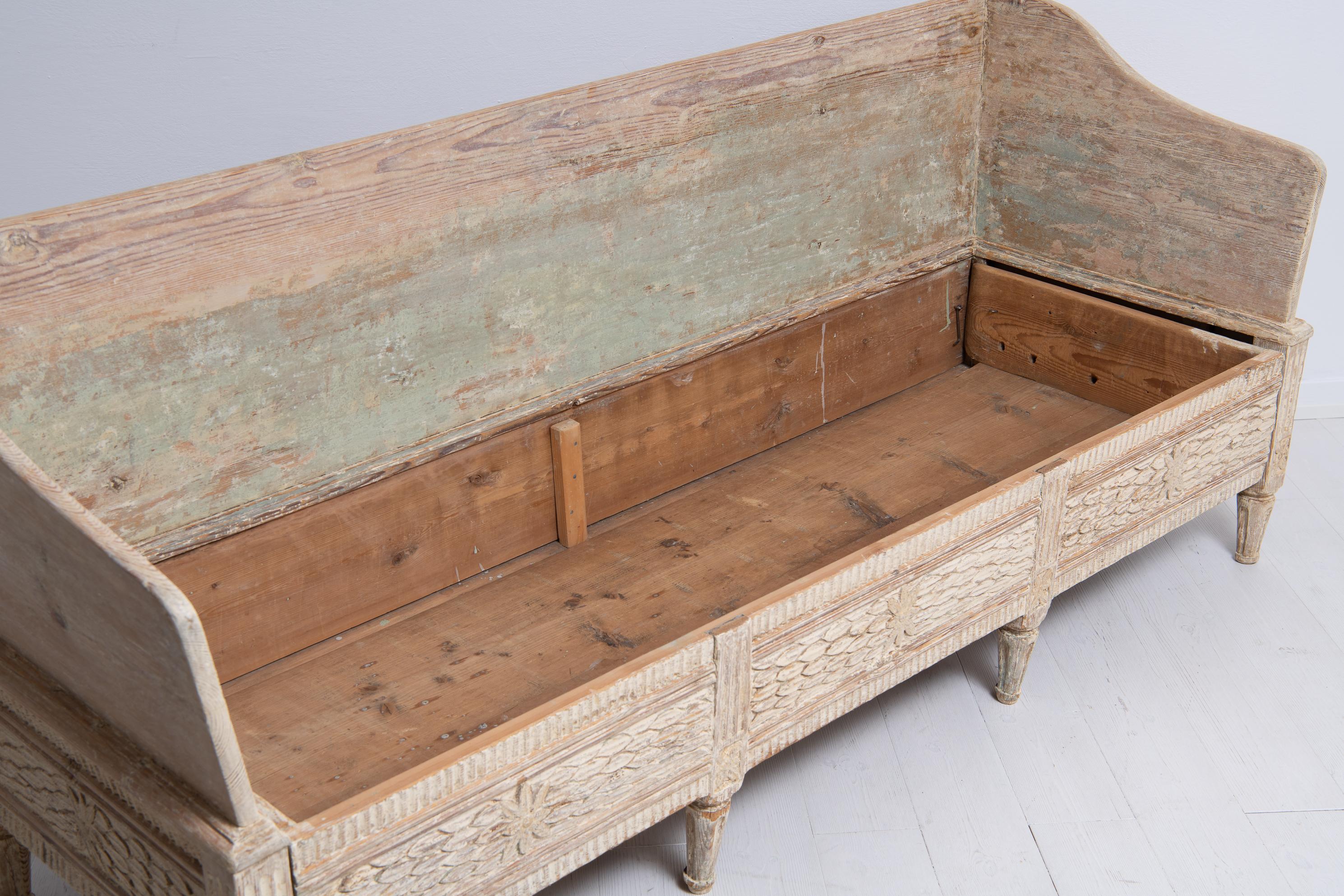 Late 18th Century Swedish Gustavian Unusual Pine Sofa 7