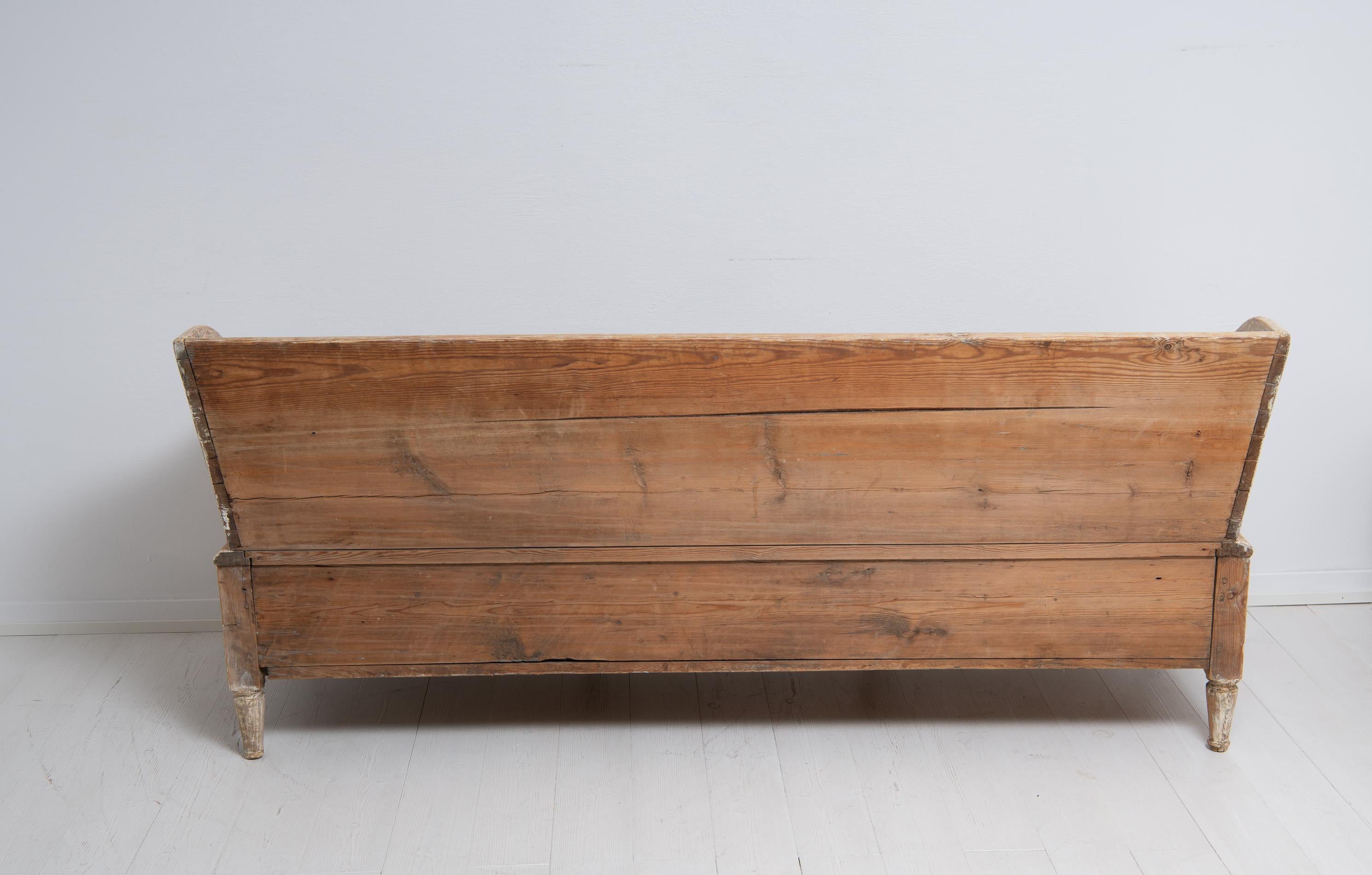 Late 18th Century Swedish Gustavian Unusual Pine Sofa 9