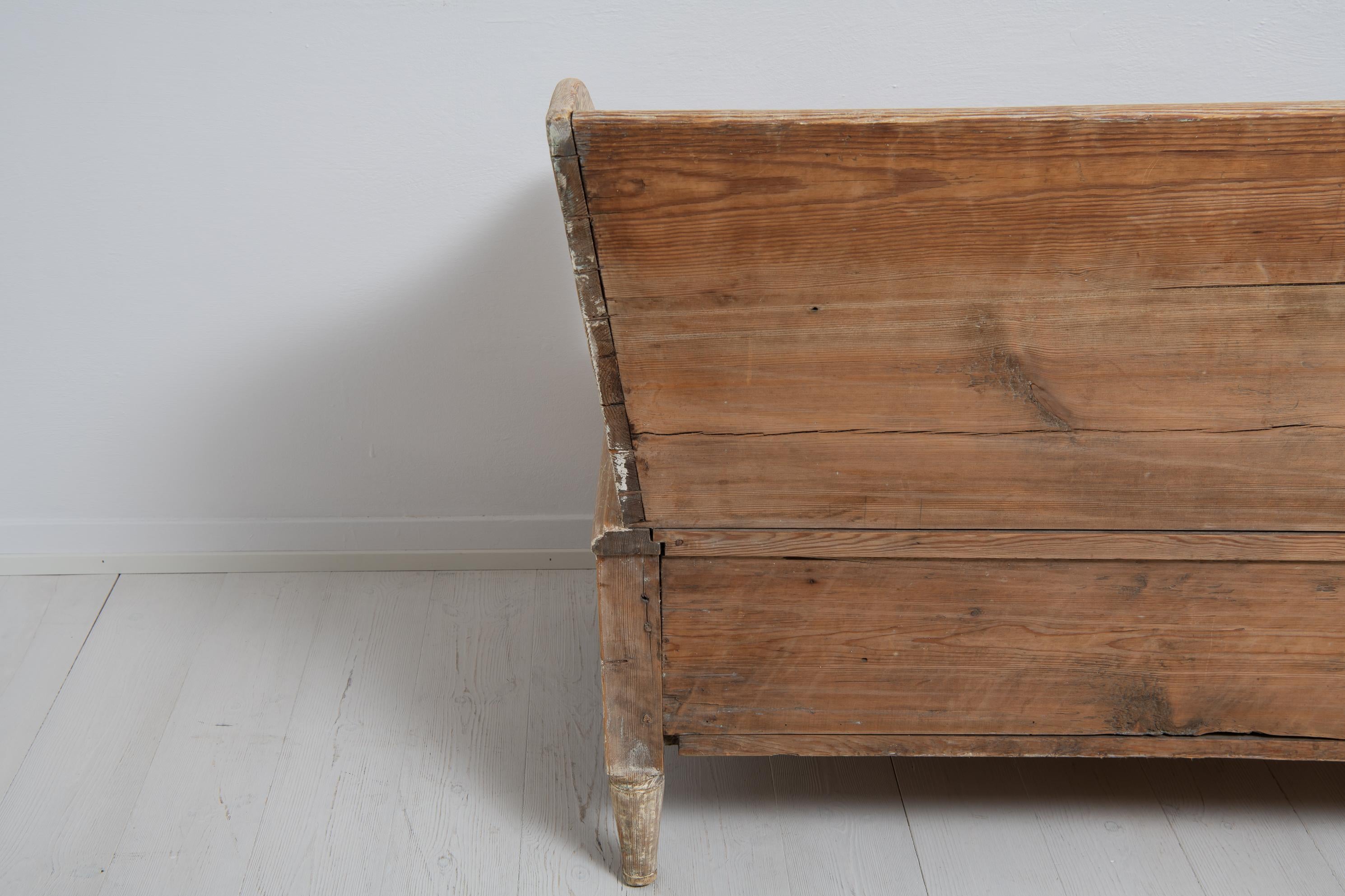 Late 18th Century Swedish Gustavian Unusual Pine Sofa 10