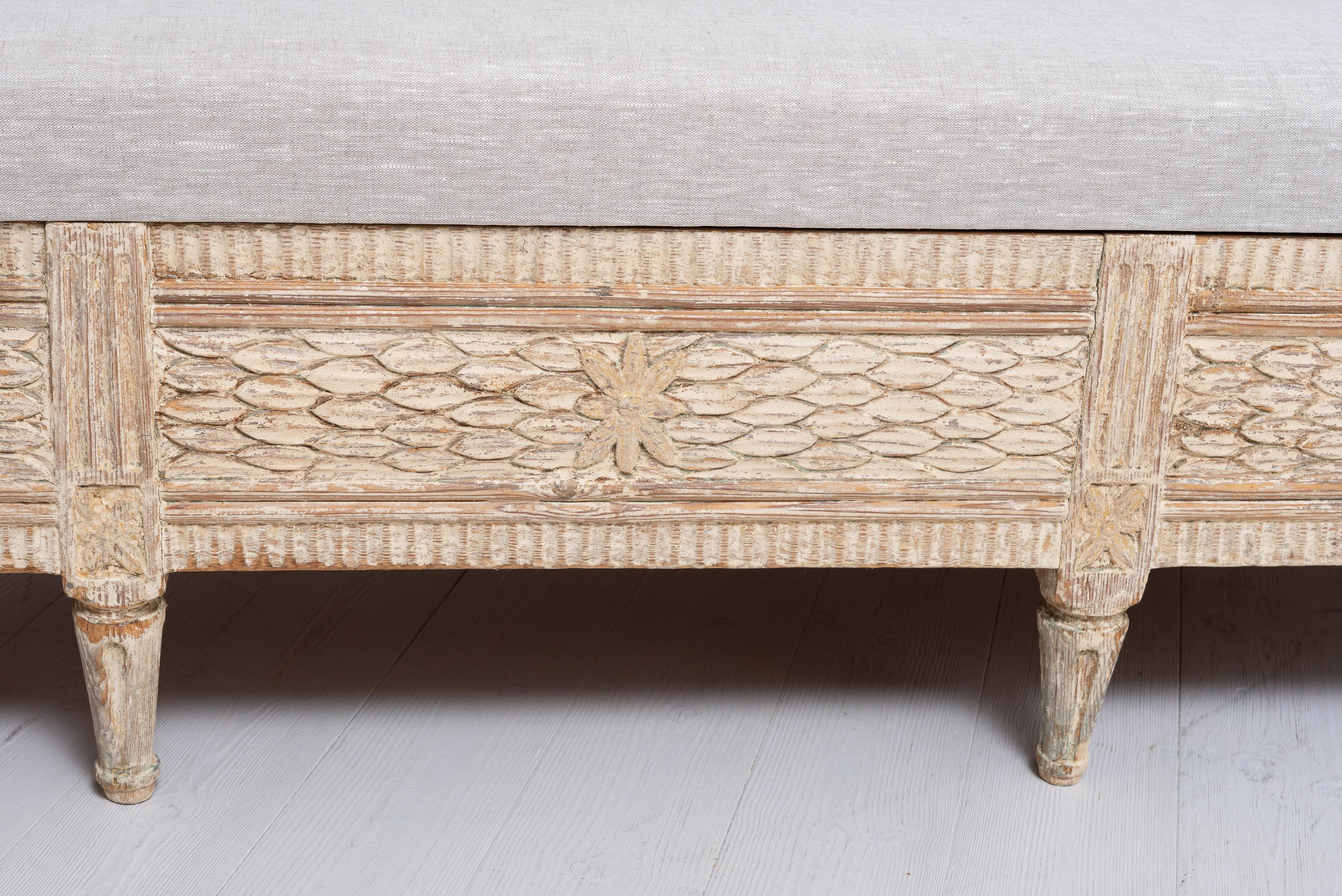 Late 18th Century Swedish Gustavian Unusual Pine Sofa 12