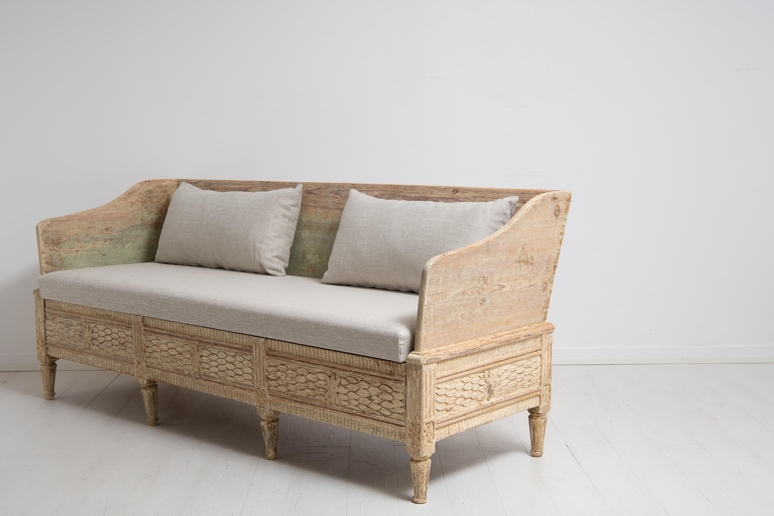 Late 18th Century Swedish Gustavian Unusual Pine Sofa 3