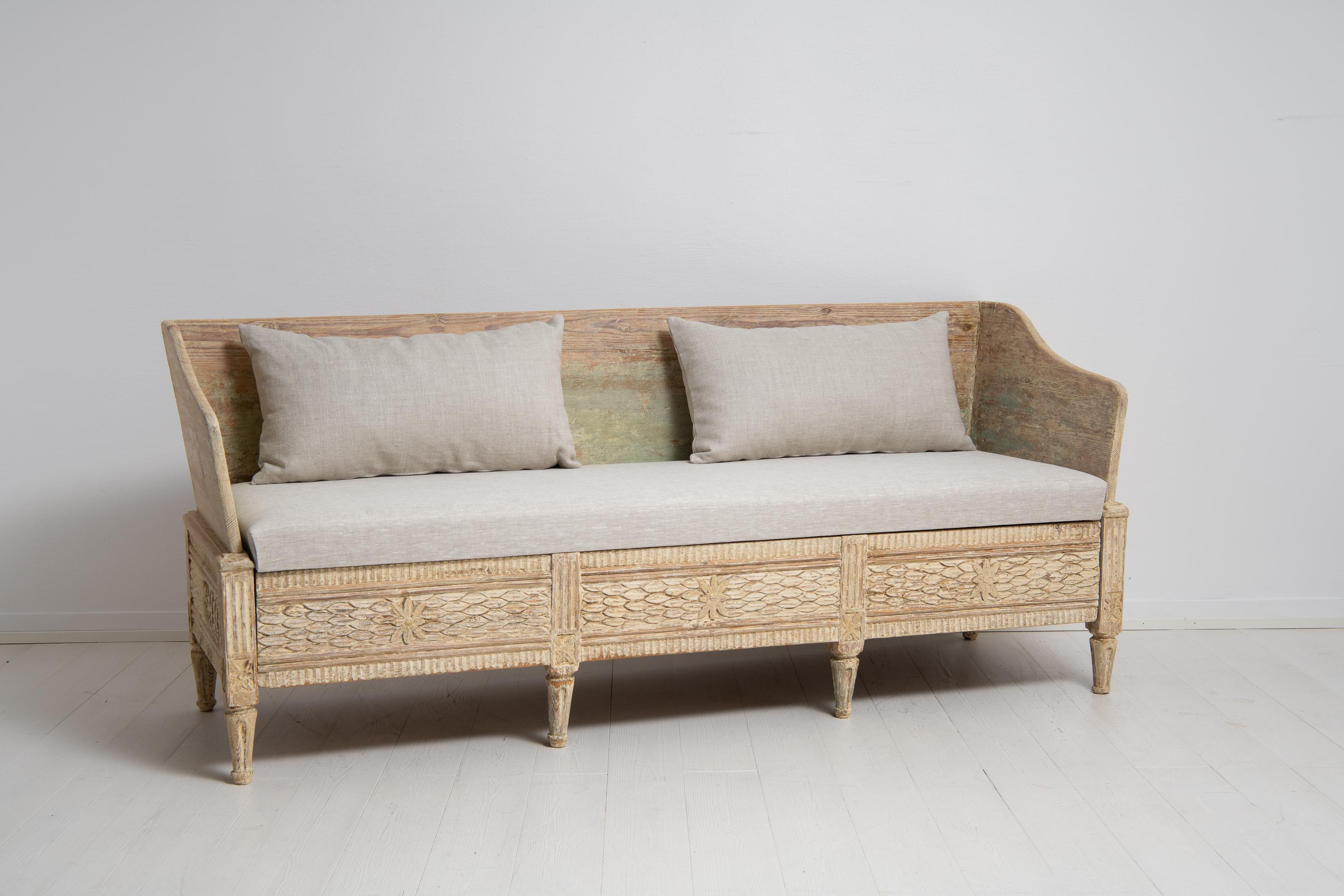 Late 18th Century Swedish Gustavian Unusual Pine Sofa 4