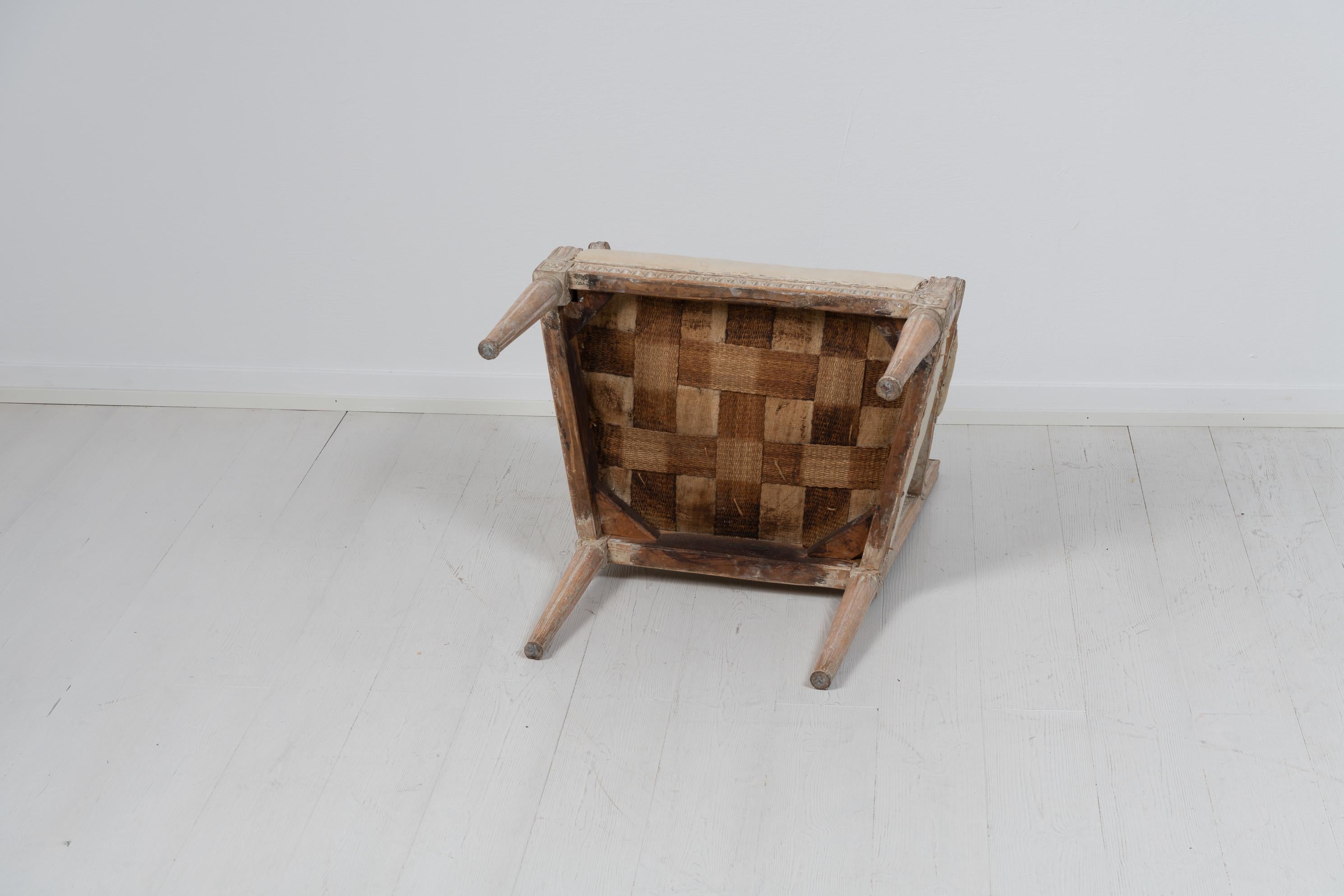 Late 18th Century Swedish Gustavian Upholstered Armchair 5