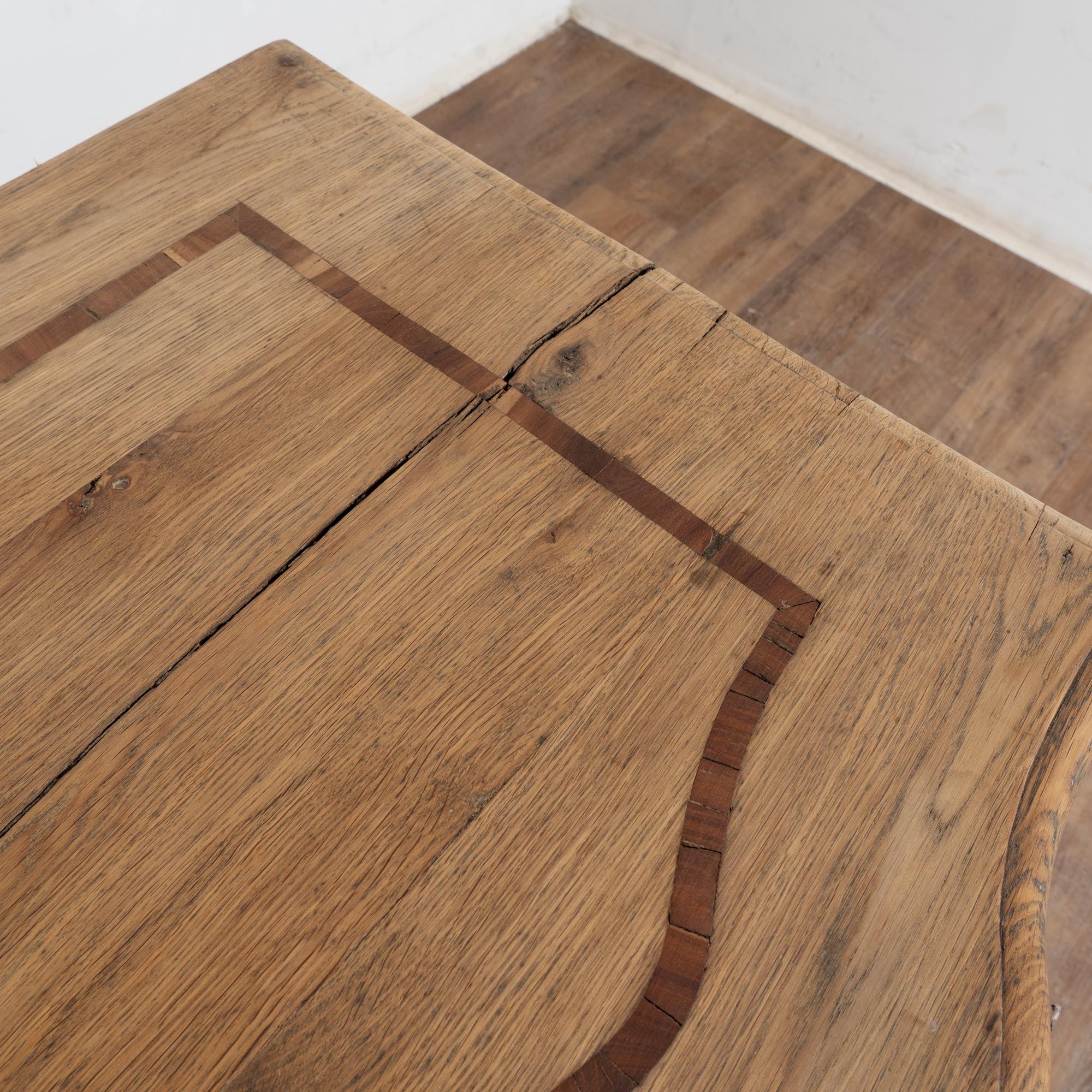 Late 18th Century Swedish Inlaid Oak Commode Chest of Three Drawers For Sale 2