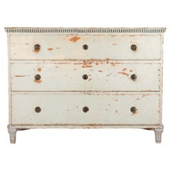 Late 18th Century Swedish Later Painted White Commode