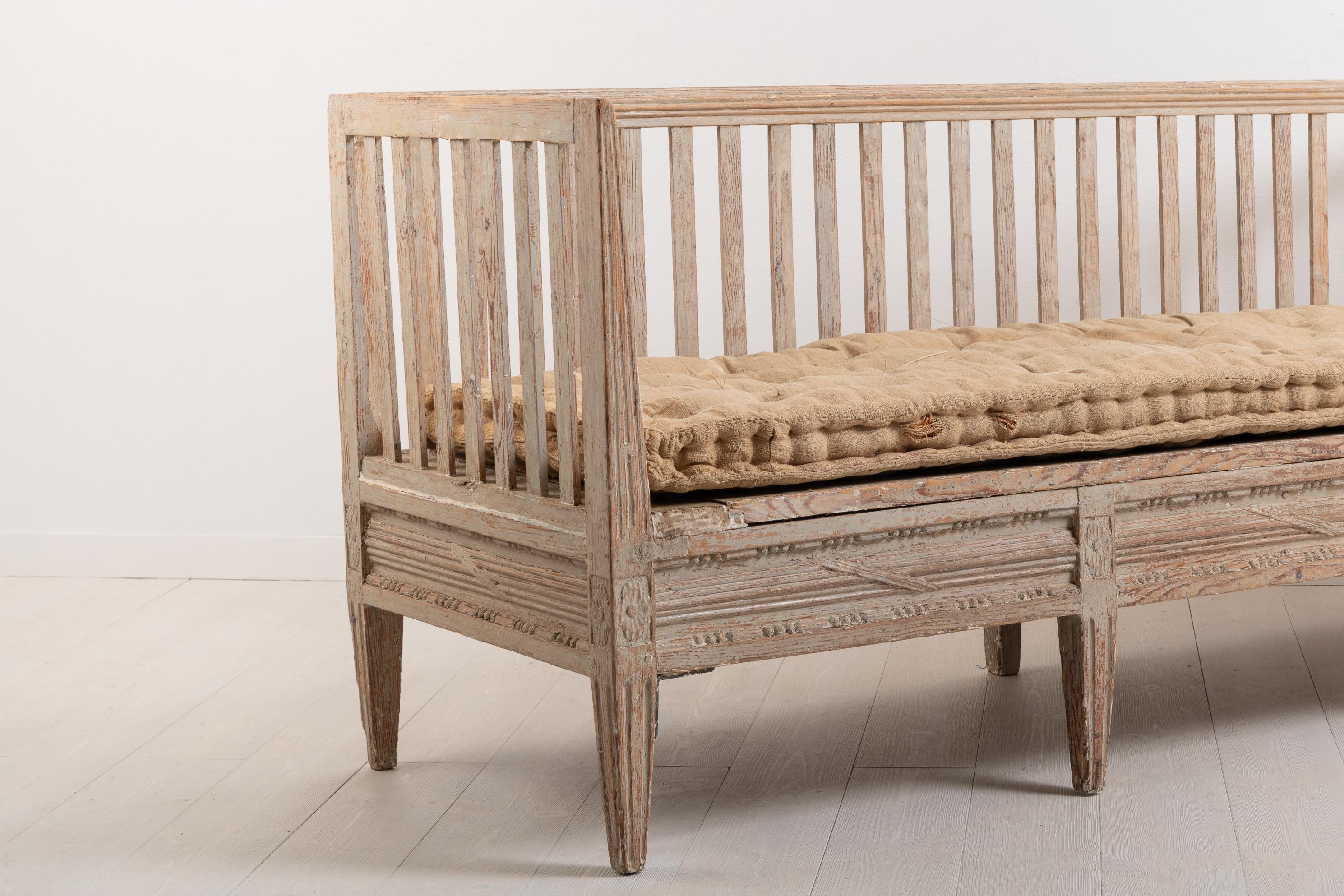Late 18th Century Swedish Neoclassic Sofa Bench 1