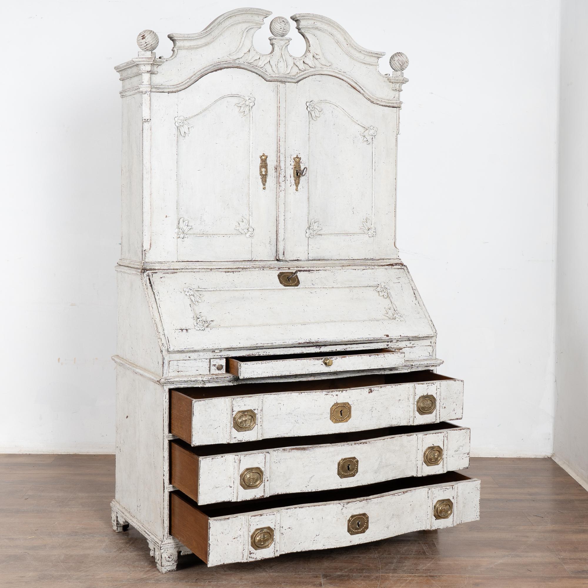 Suédois Bureau secrétaire en Oak Oak suédois de la fin du 18e siècle en vente