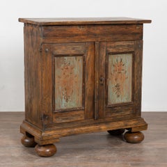 Late 18th-Century Swedish Original Painted Pine Sideboard Cabinet