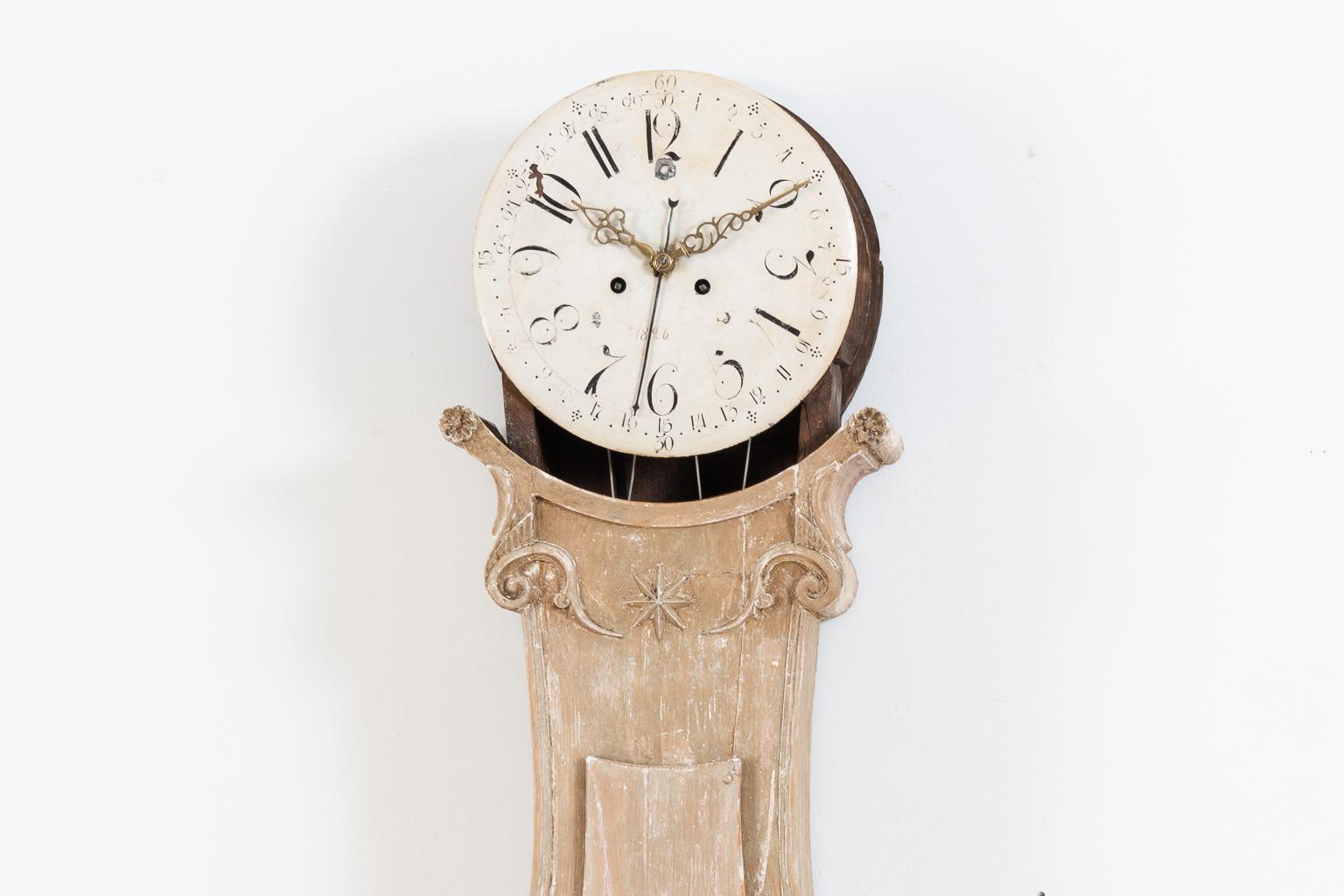 Late 18th Century Swedish Rococo Long Case Clock from Fryksdalen 4