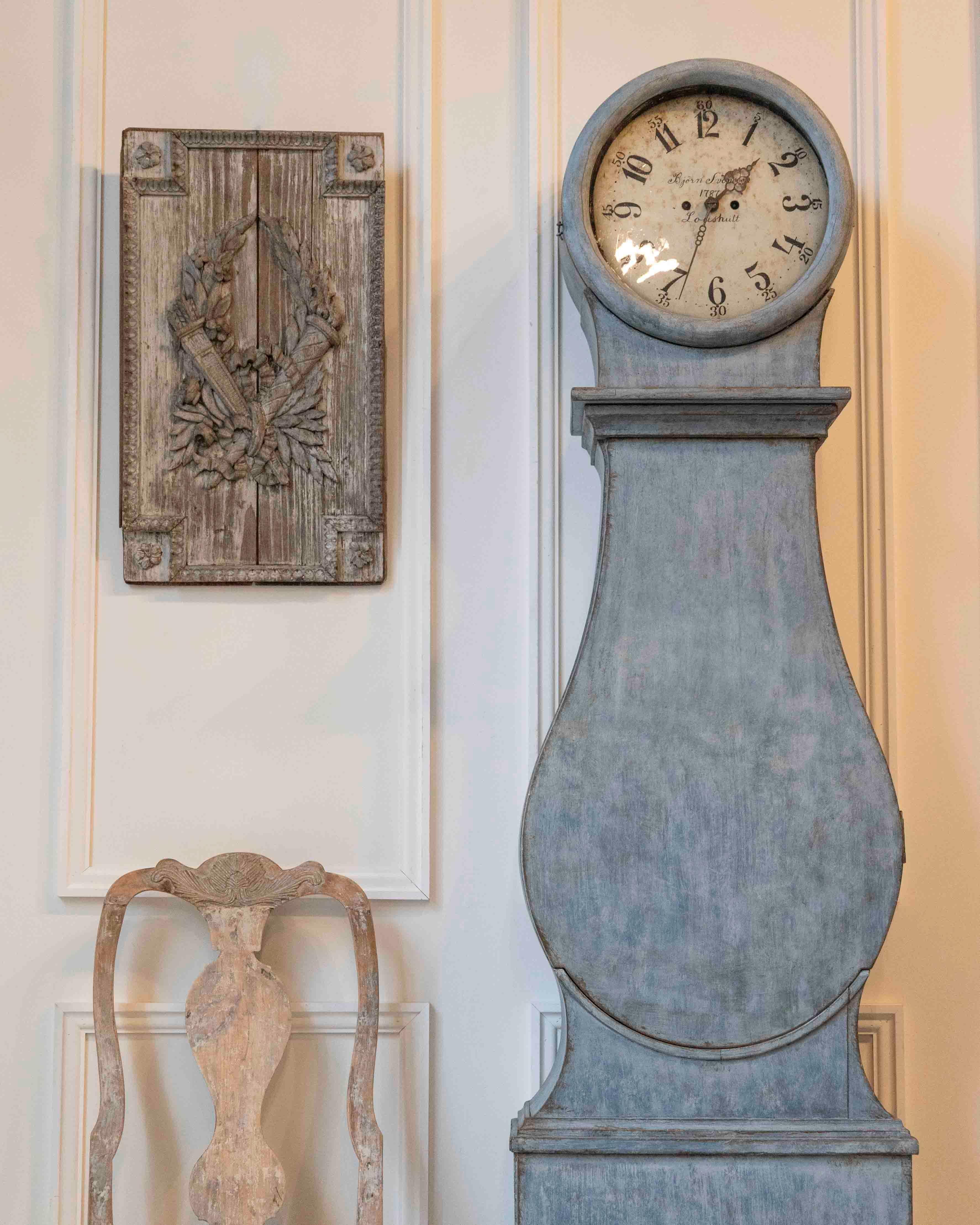 Late 18th-Century Swedish Rococo Longcase Clock, Dated 1787 For Sale at ...