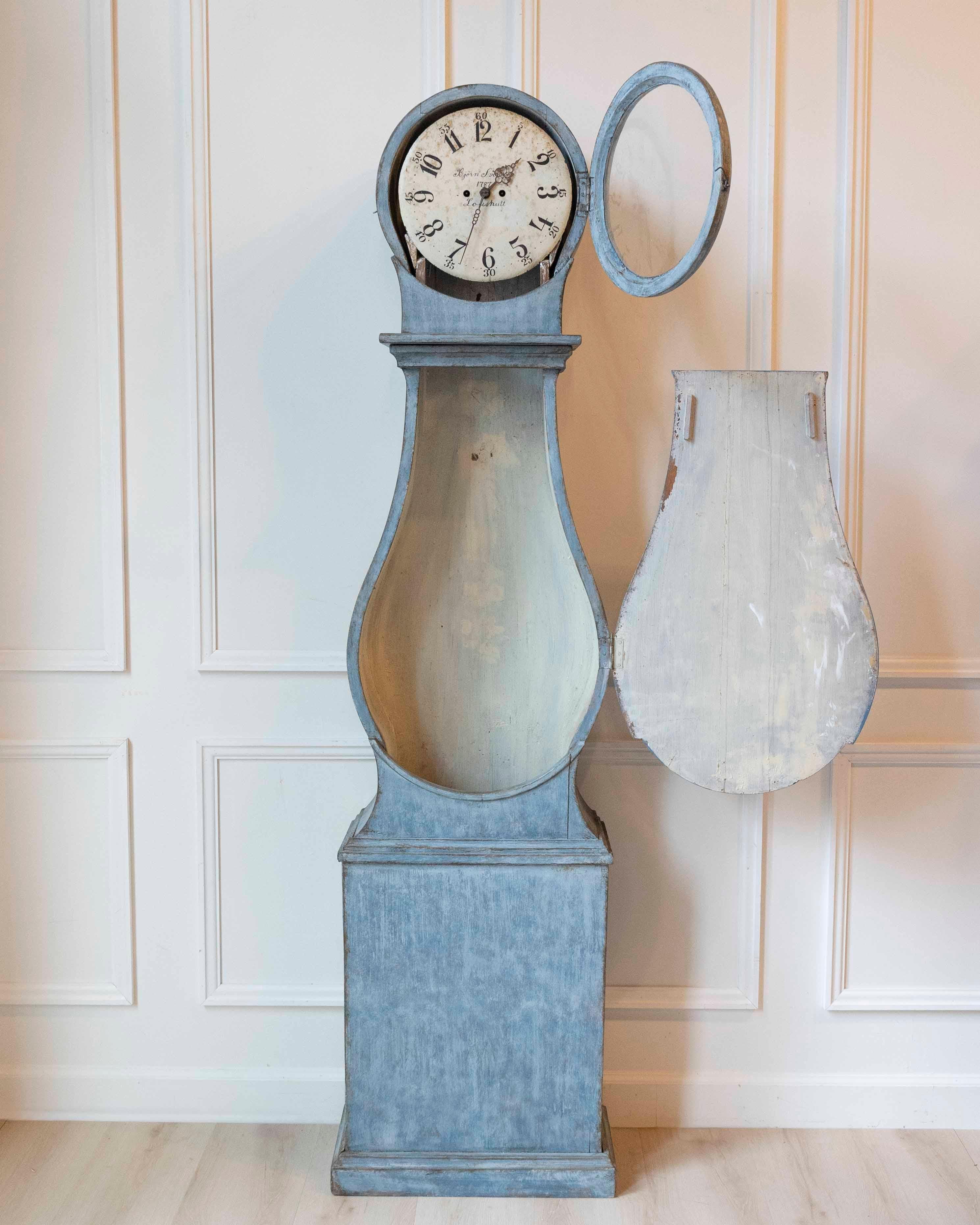 Late 18th-Century Swedish Rococo Longcase Clock, Dated 1787 For Sale at ...