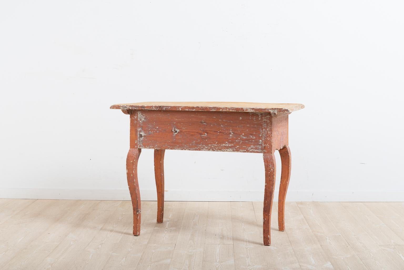 Pine Late 18th Century Swedish Rococo Side Table For Sale