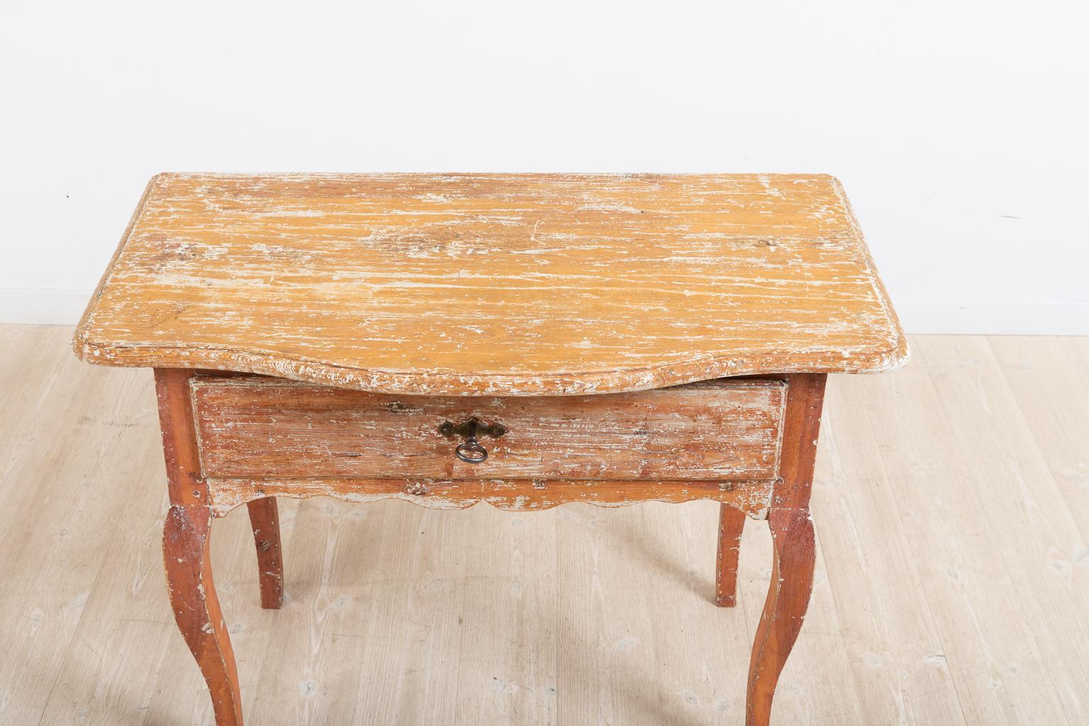 Late 18th Century Swedish Rococo Side Table For Sale 2